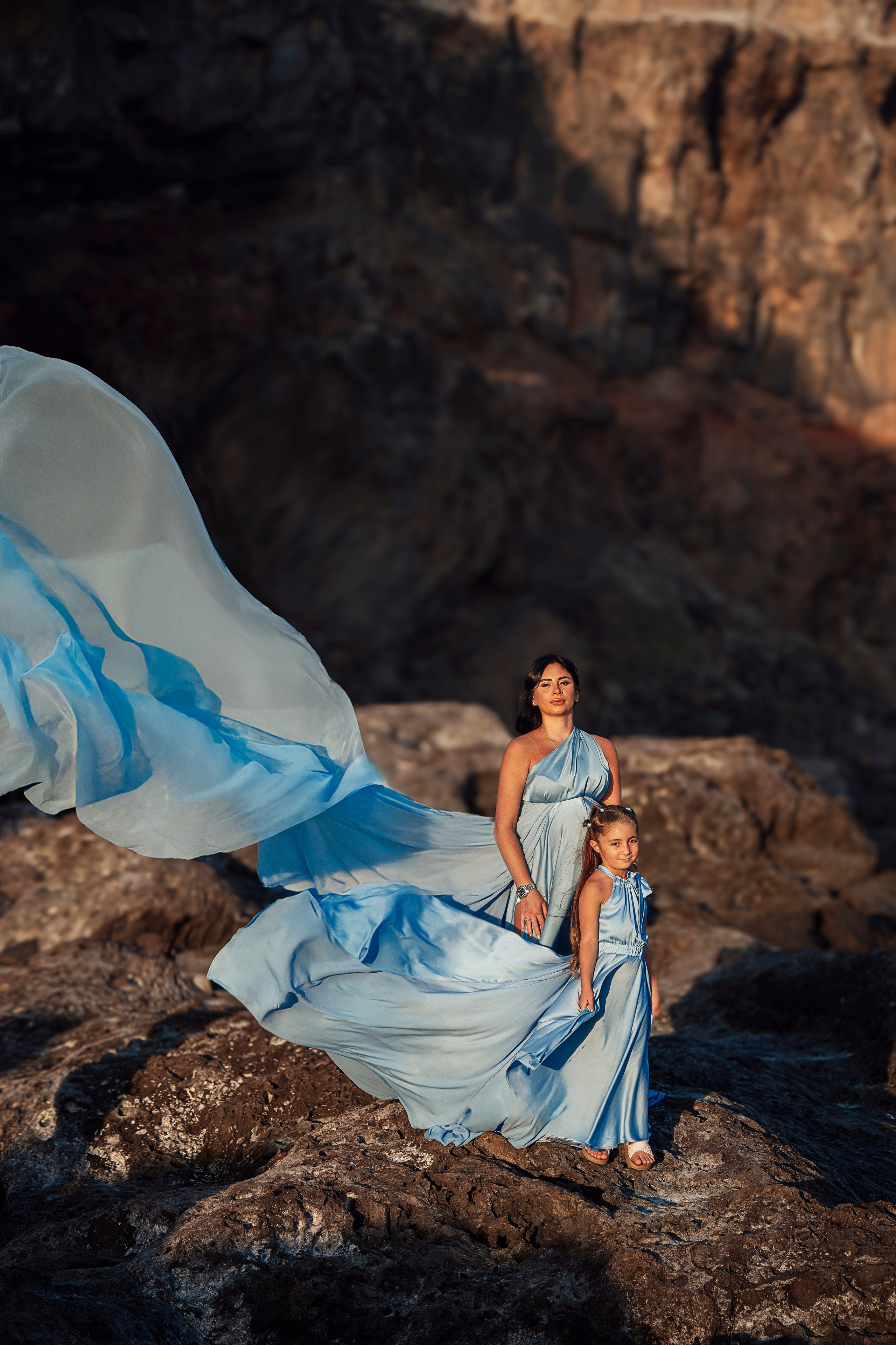 Sesión con vestido volador en Tenerife. Fotógrafa de familias, bodas, comuniones, newborn, premamá en Tenerife | Sesiones con vestidos voladores | Tania Bonnet