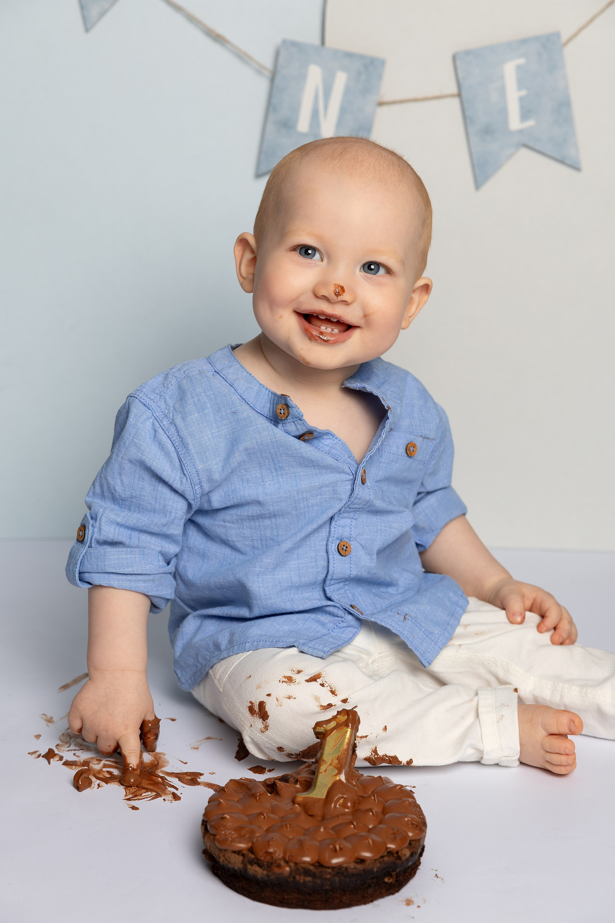 Erster Geburtstag „Cake Smash“. Maria Langlitz Photography