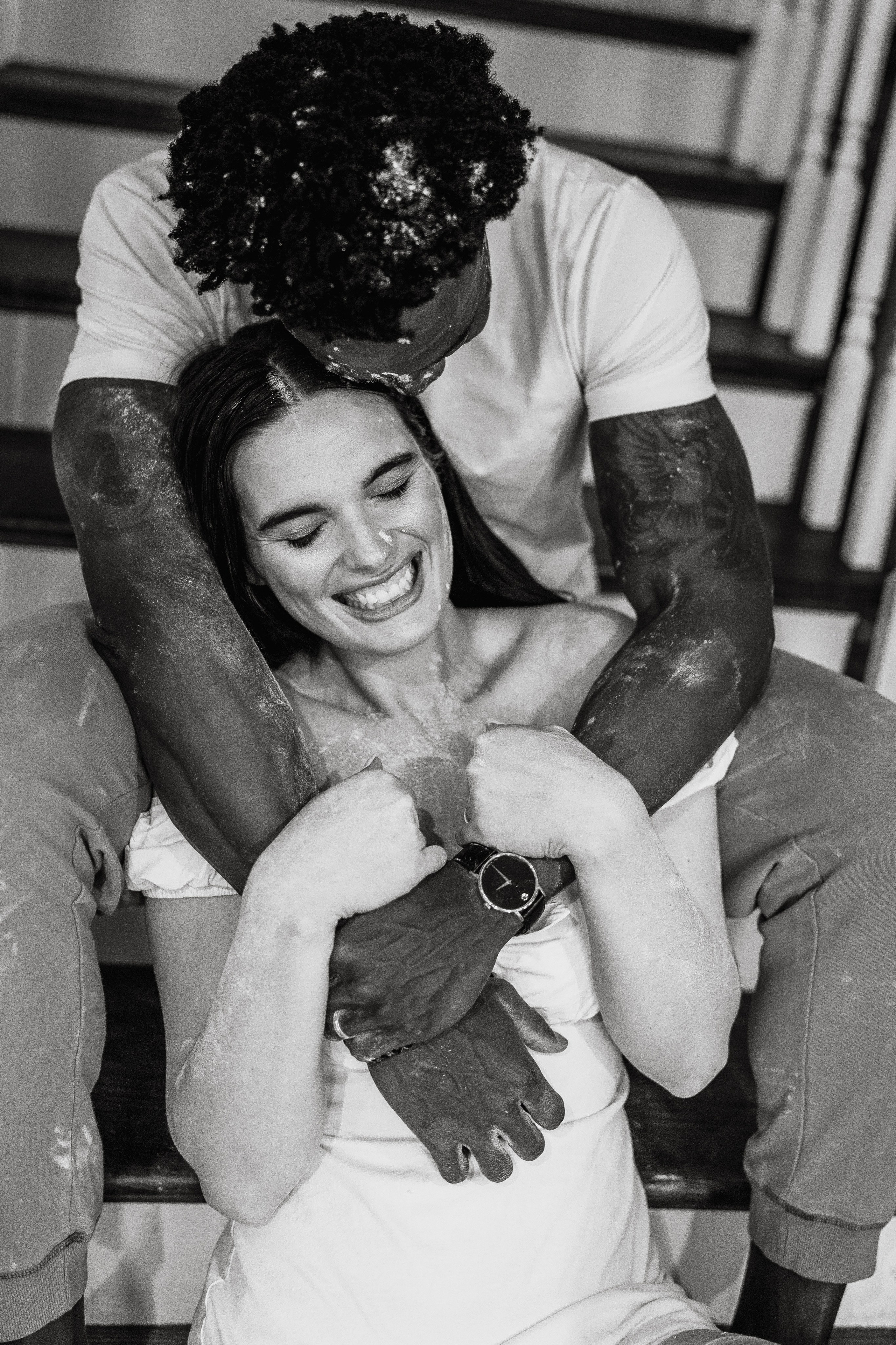 Stephanie, Lamar and kids at home. Wedding and family photographer and videographer PA, NJ, NY, DE, MD