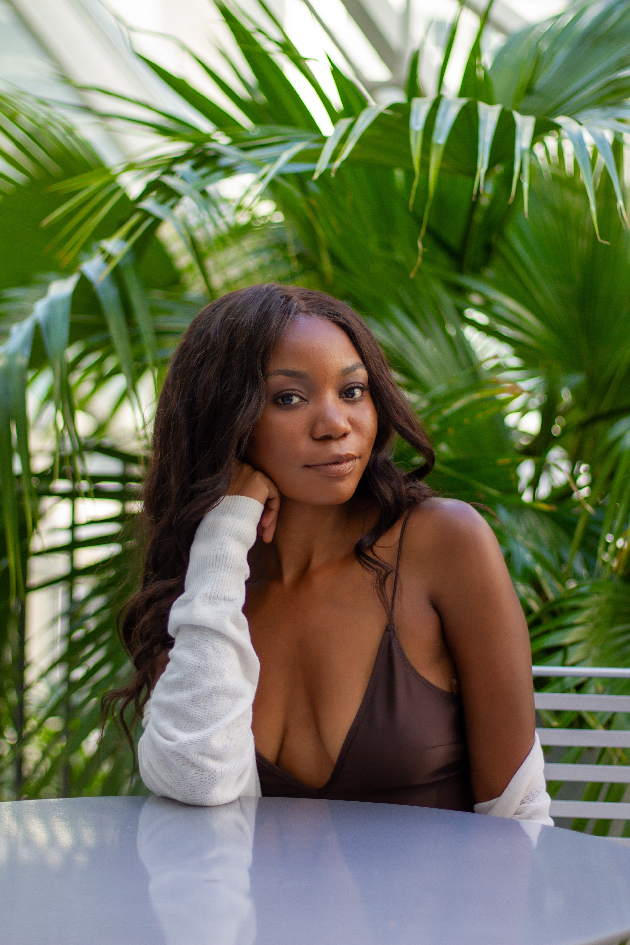 Enchanting Moments: Jaki’s Photoshoot in Devonian Gardens. ProFly.club — Professional aerial filming in Calgary