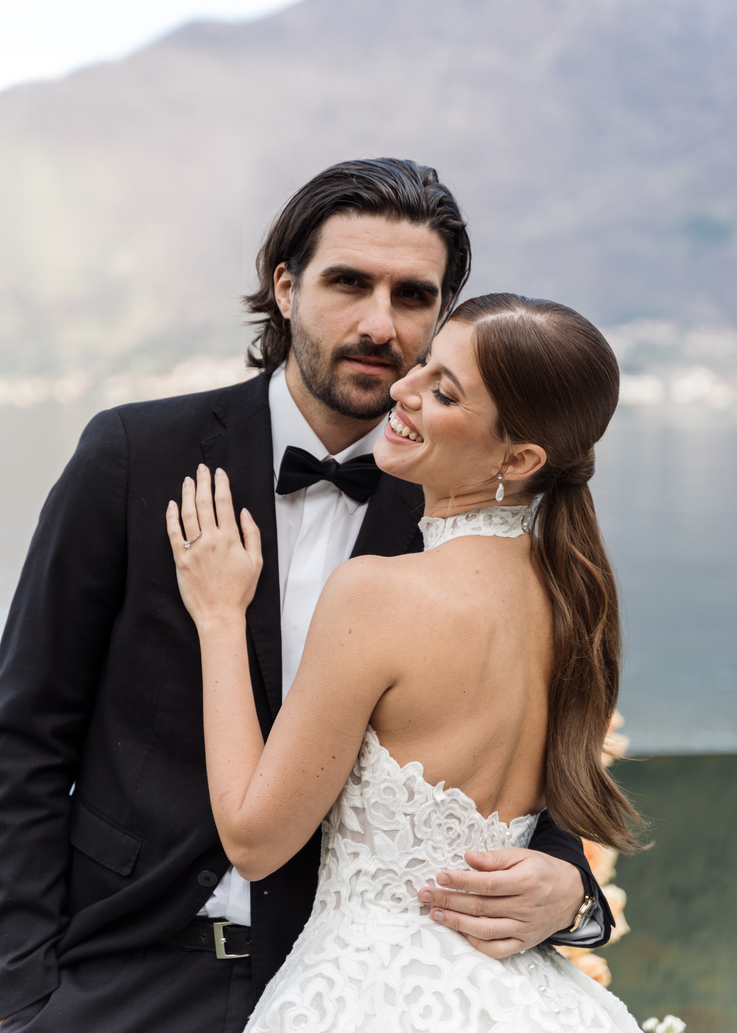 Serena & Dave Aperol Wedding. Proposal Photographer in Lake Como