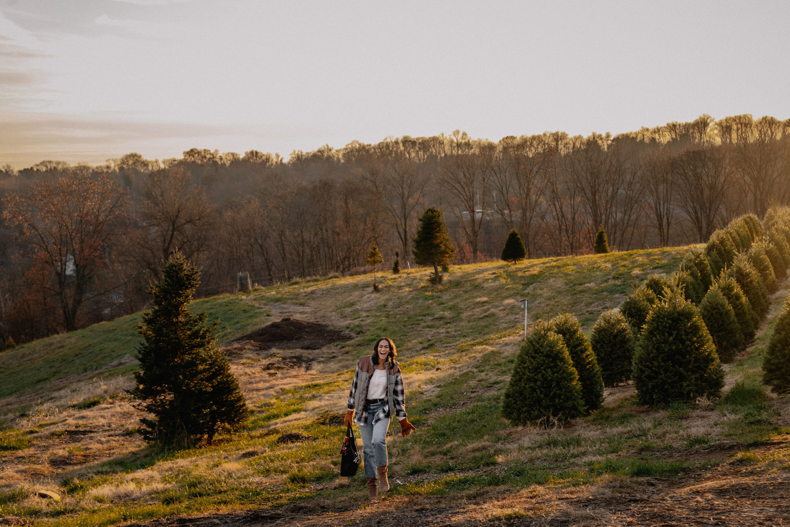 Kristen and family christmas farm. Wedding and family photographer and videographer PA, NJ, NY, DE, MD