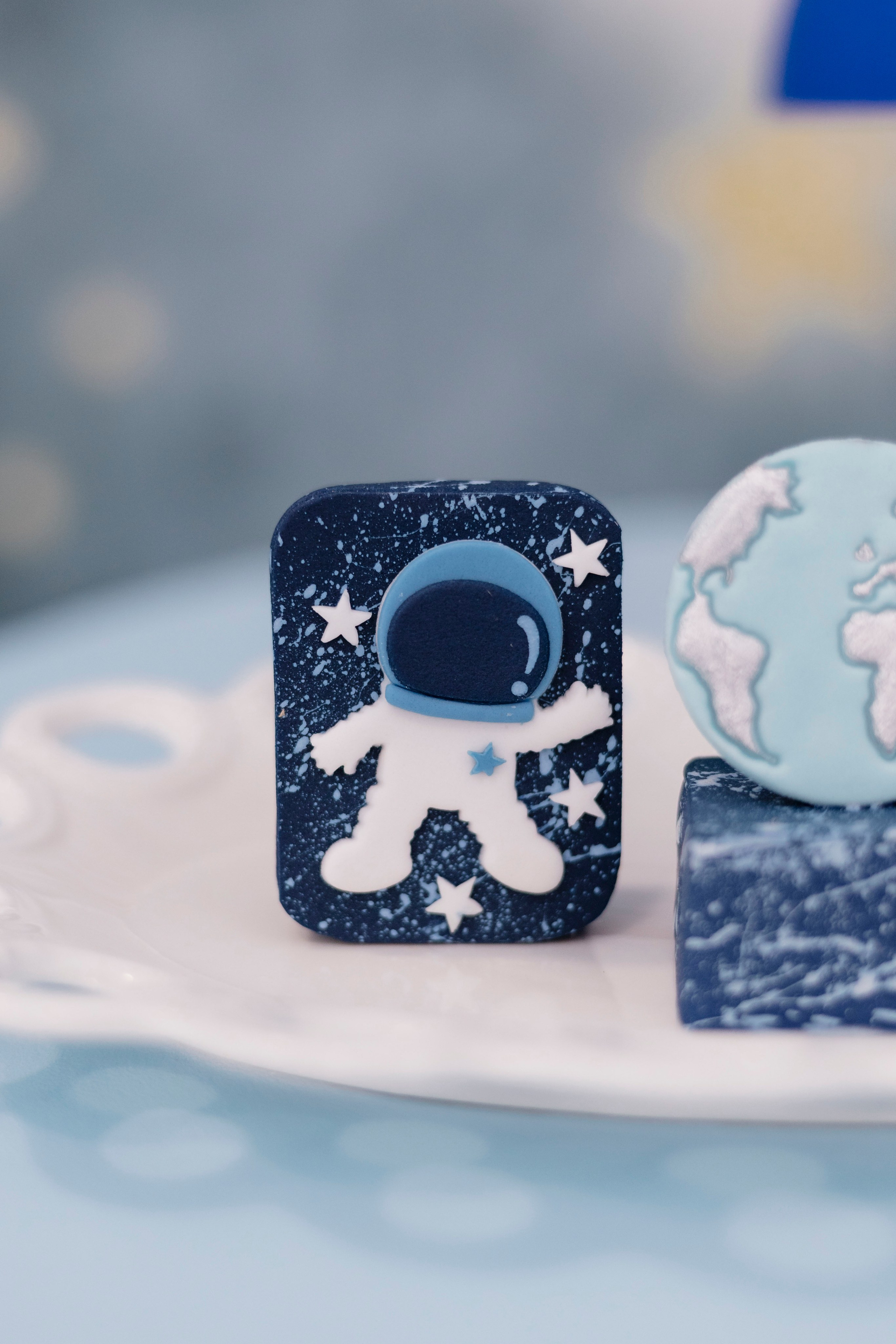 Detalhes da decoração astronauta na festa de 2 anos do Joaquim