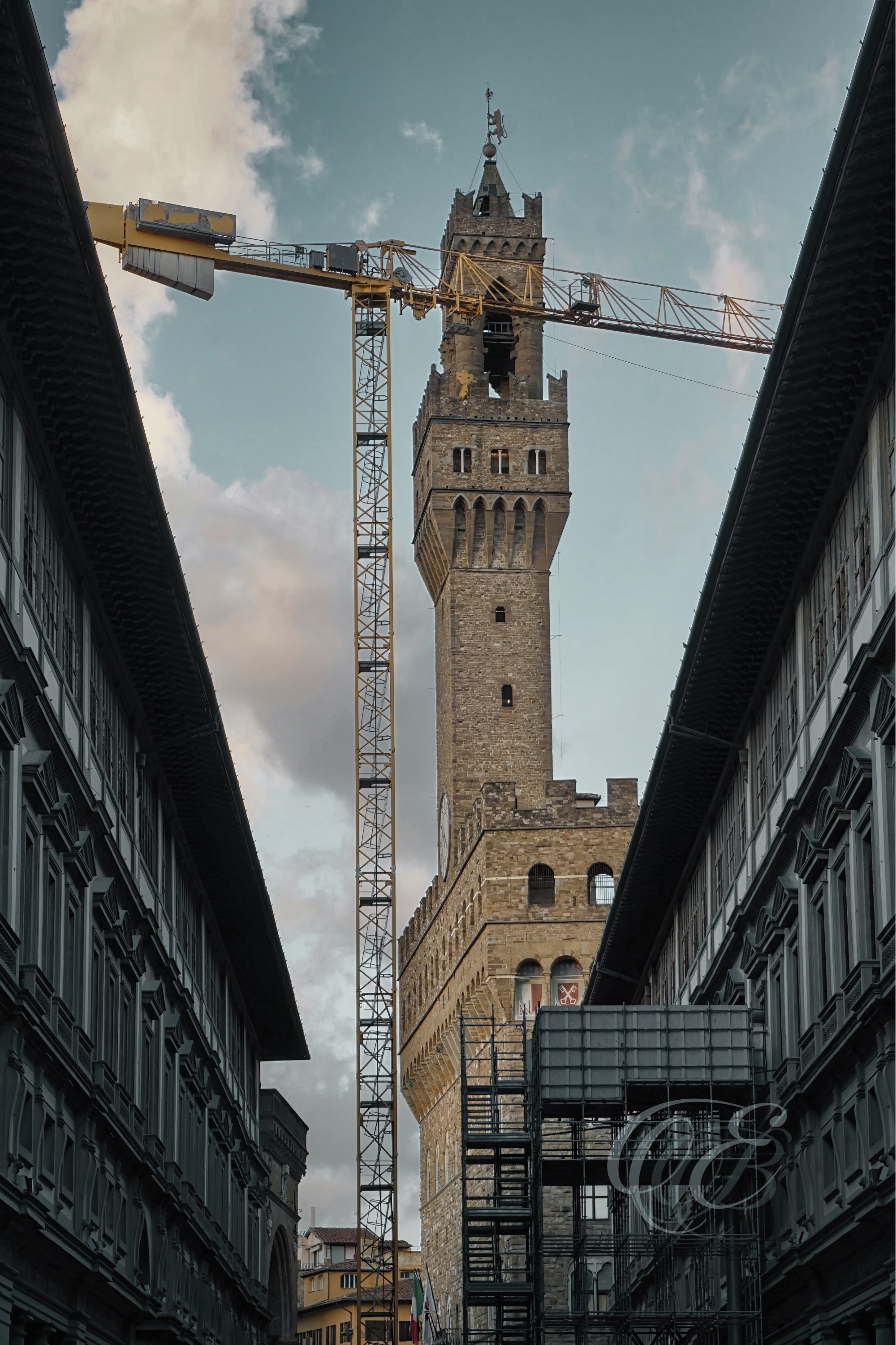 Florence Italy - Palazzo Vecchio Tower - Eduardo Bartoli Fine Art Photography - Palazzo Vecchio Tower in Florence, Italy – fine art photography by Eduardo Bartoli.