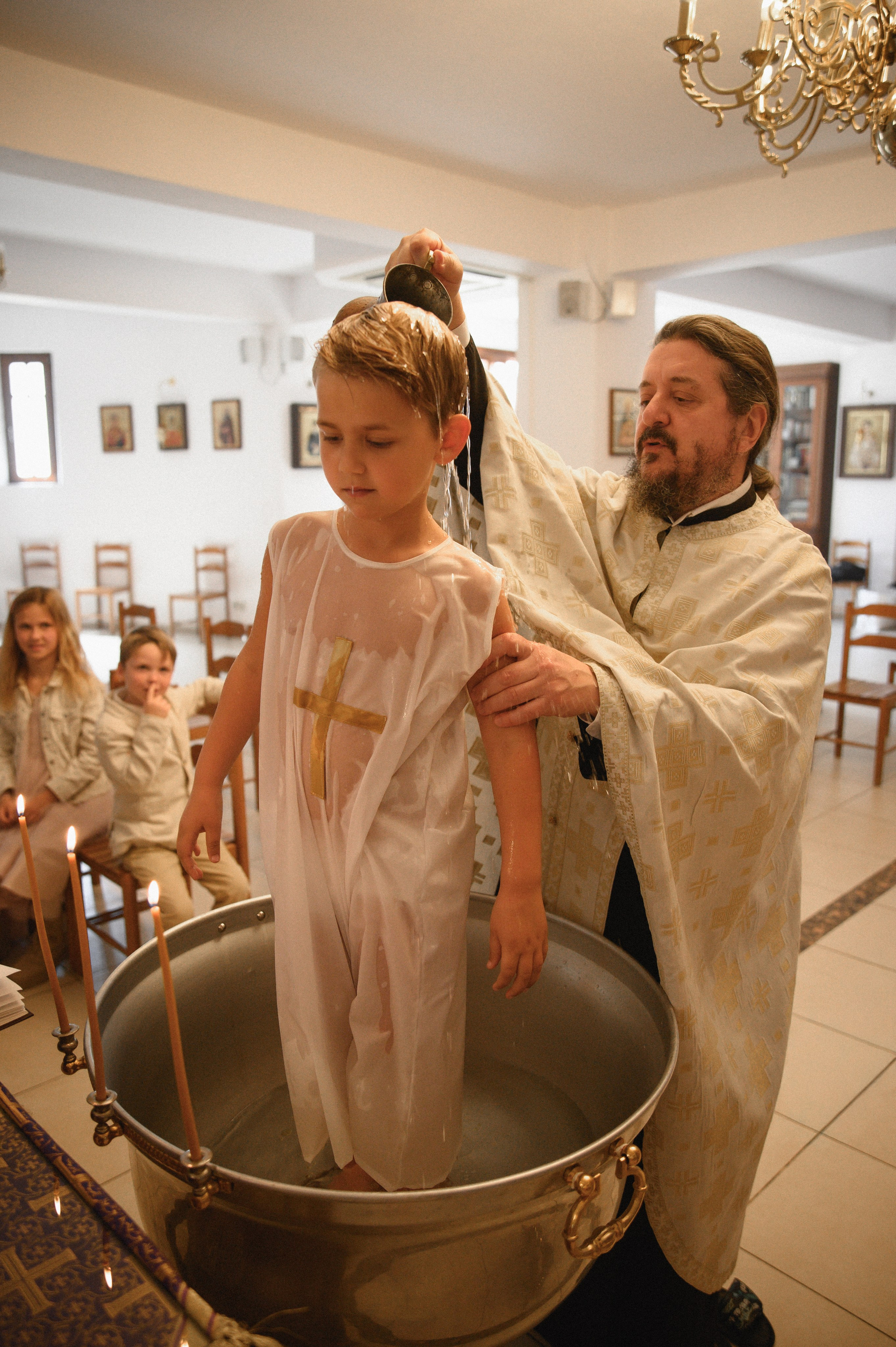 Baptism Mihail. Family, children, portrait, and event photography in Thessaloniki