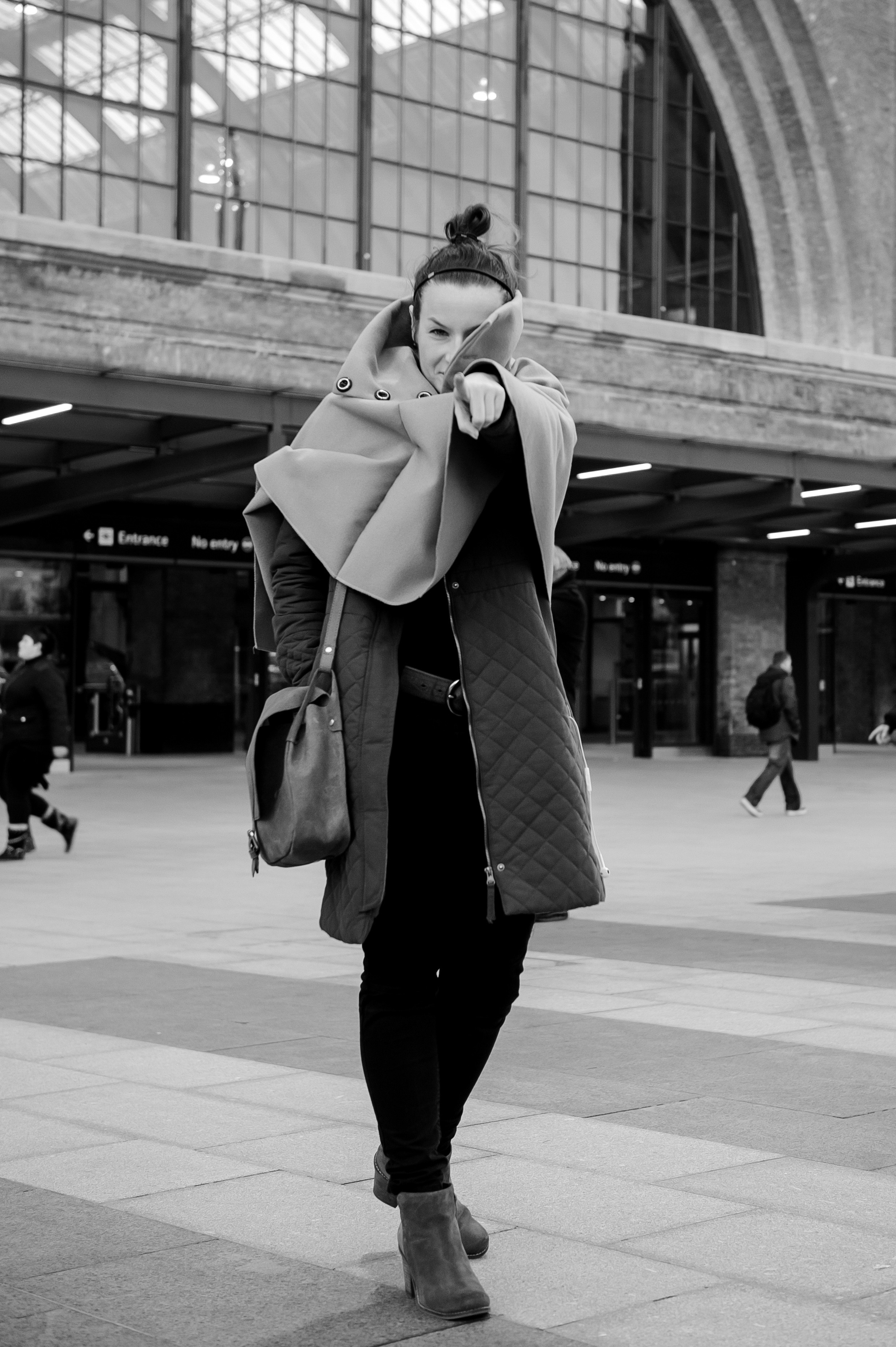 Editorial black and white portrait inspired by a quiet weekend in London