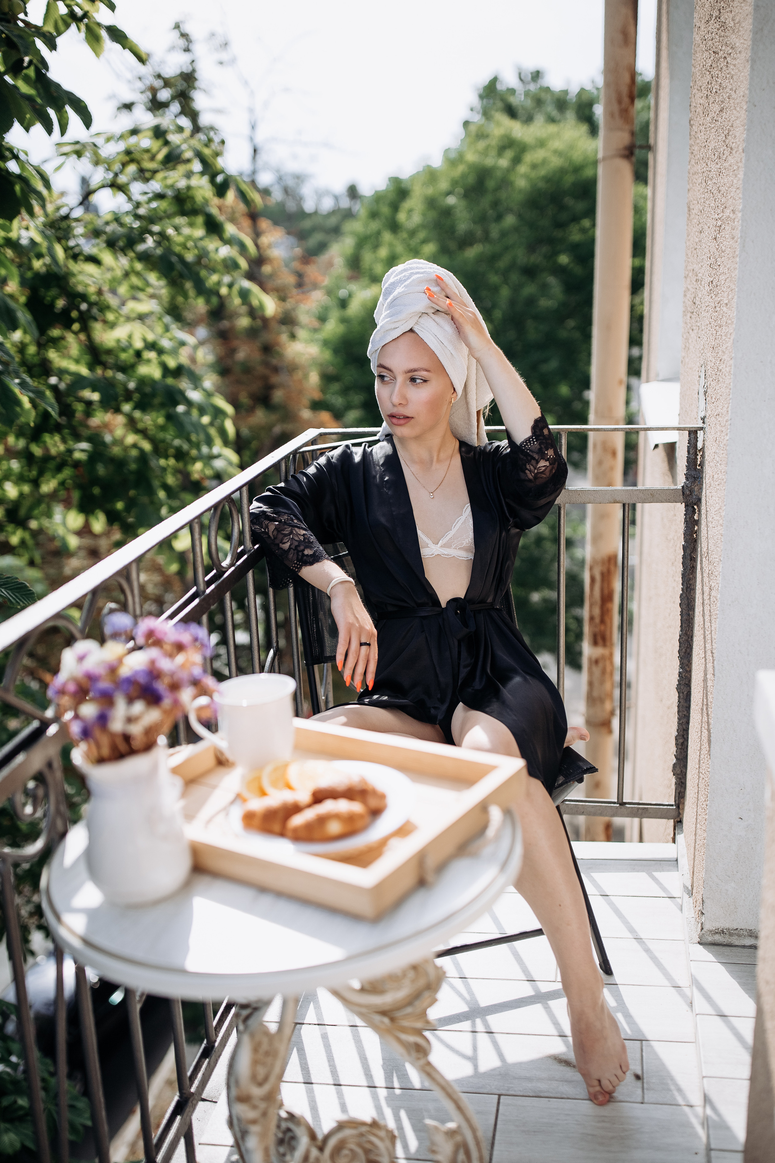 French breakfast with Olya. Фотограф, Руан, Франция
