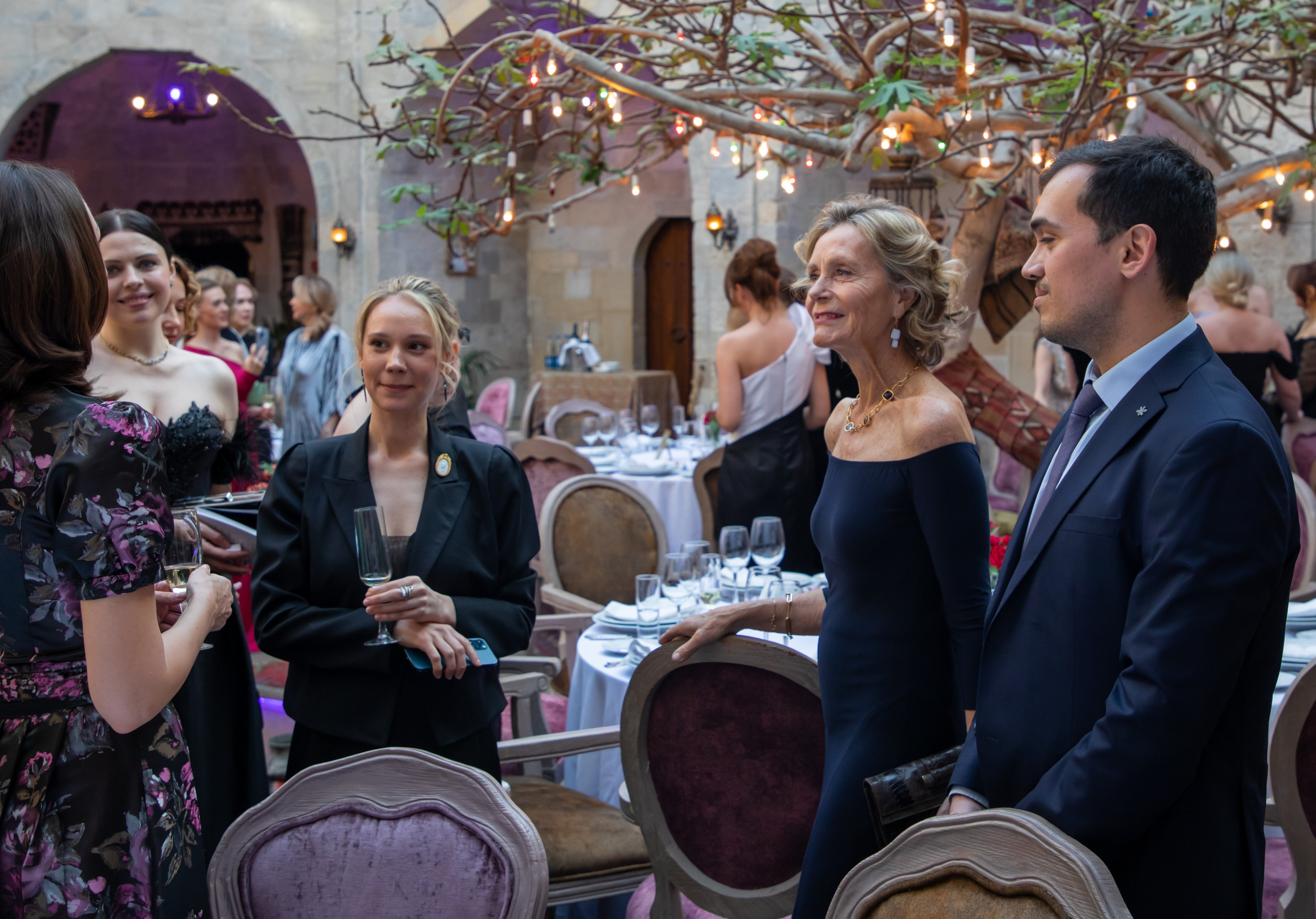 Gala-Dinner with the French Countess, the main etiquette expert Marie de Tilly. Baku Photographer