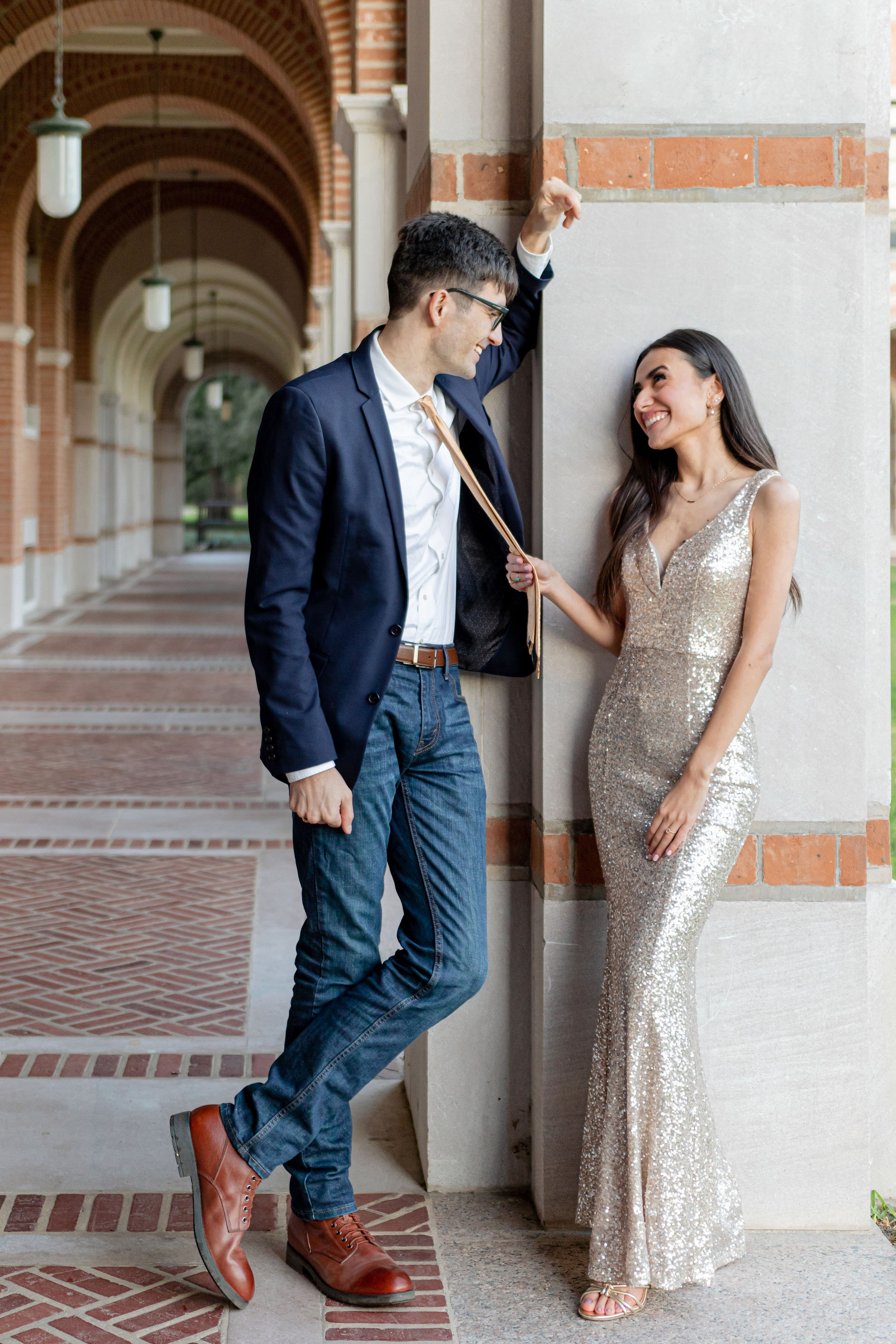 Nikkie and Sebastian's engagement photoshoot at Rice University