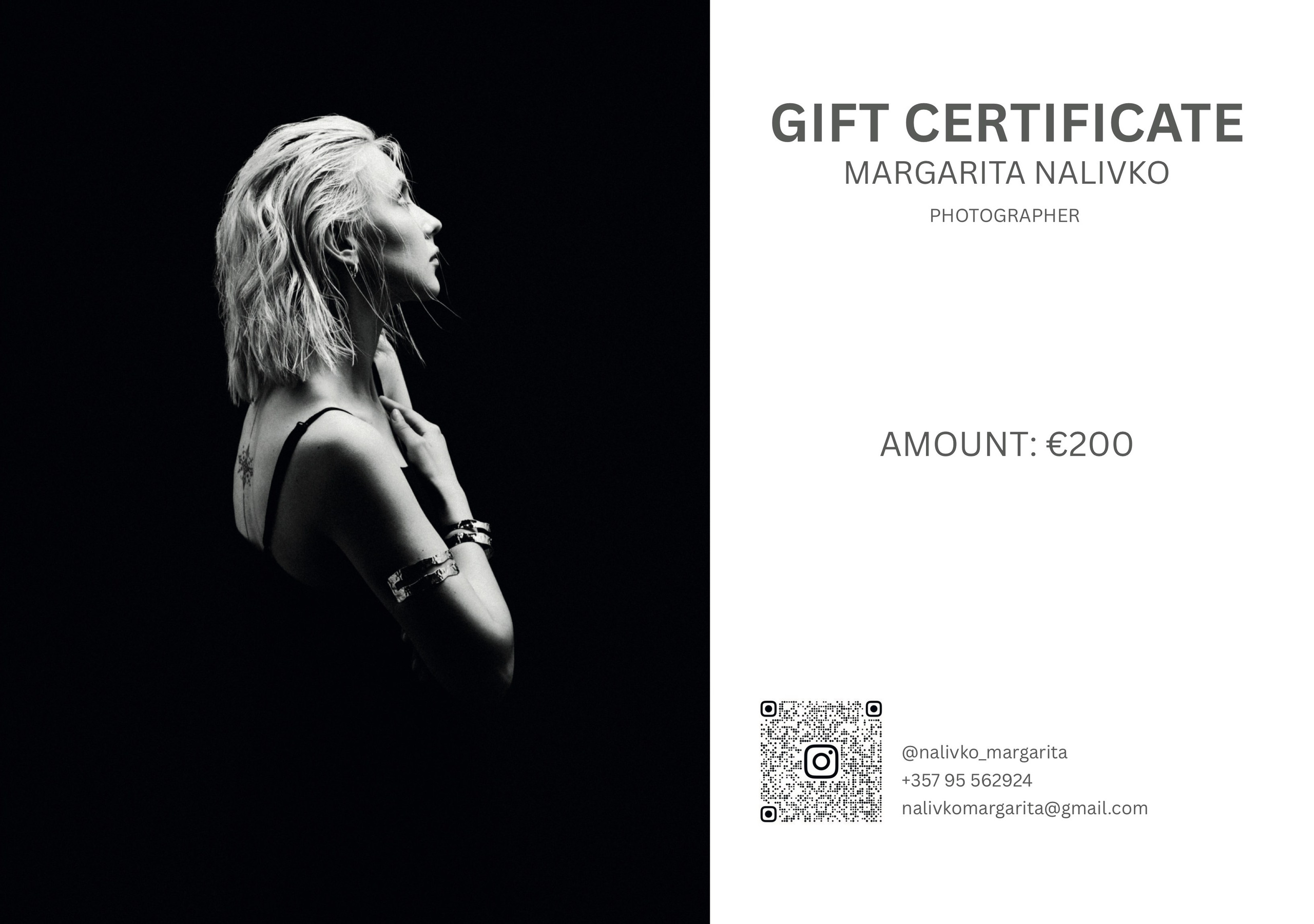 Gift Certificates | Margarita Nalivko