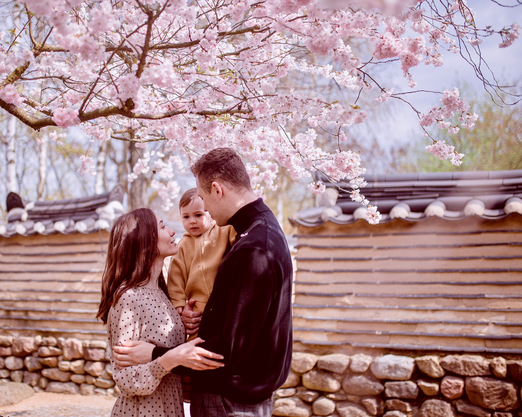Kirschblüten in Gärten der Welt. Hochzeitsfotografie in Berlin Nataliia Schütze