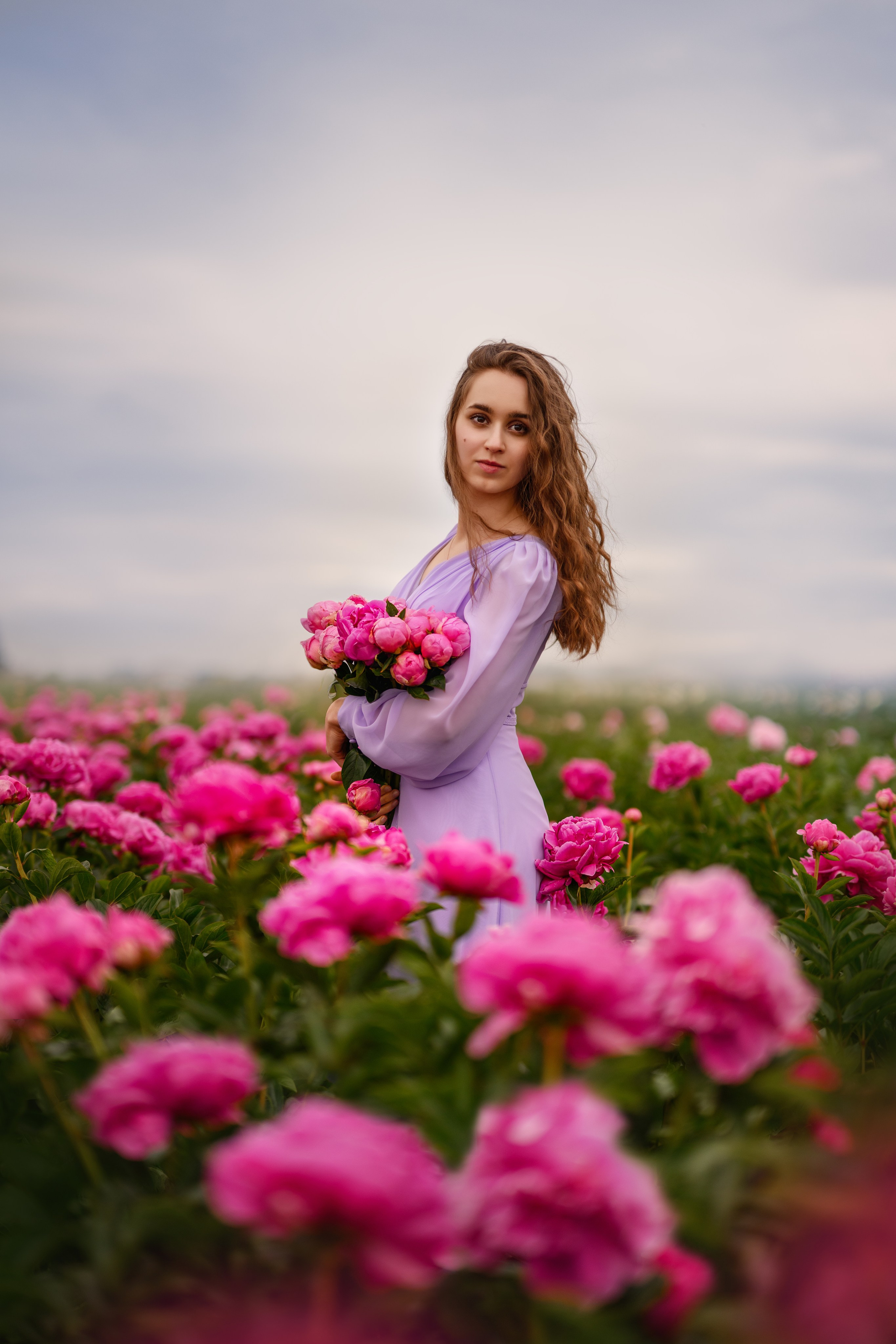 Wrapped in Peonies. Wedding & portrait photography in the Seattle Area. Helen Michelle photographer
