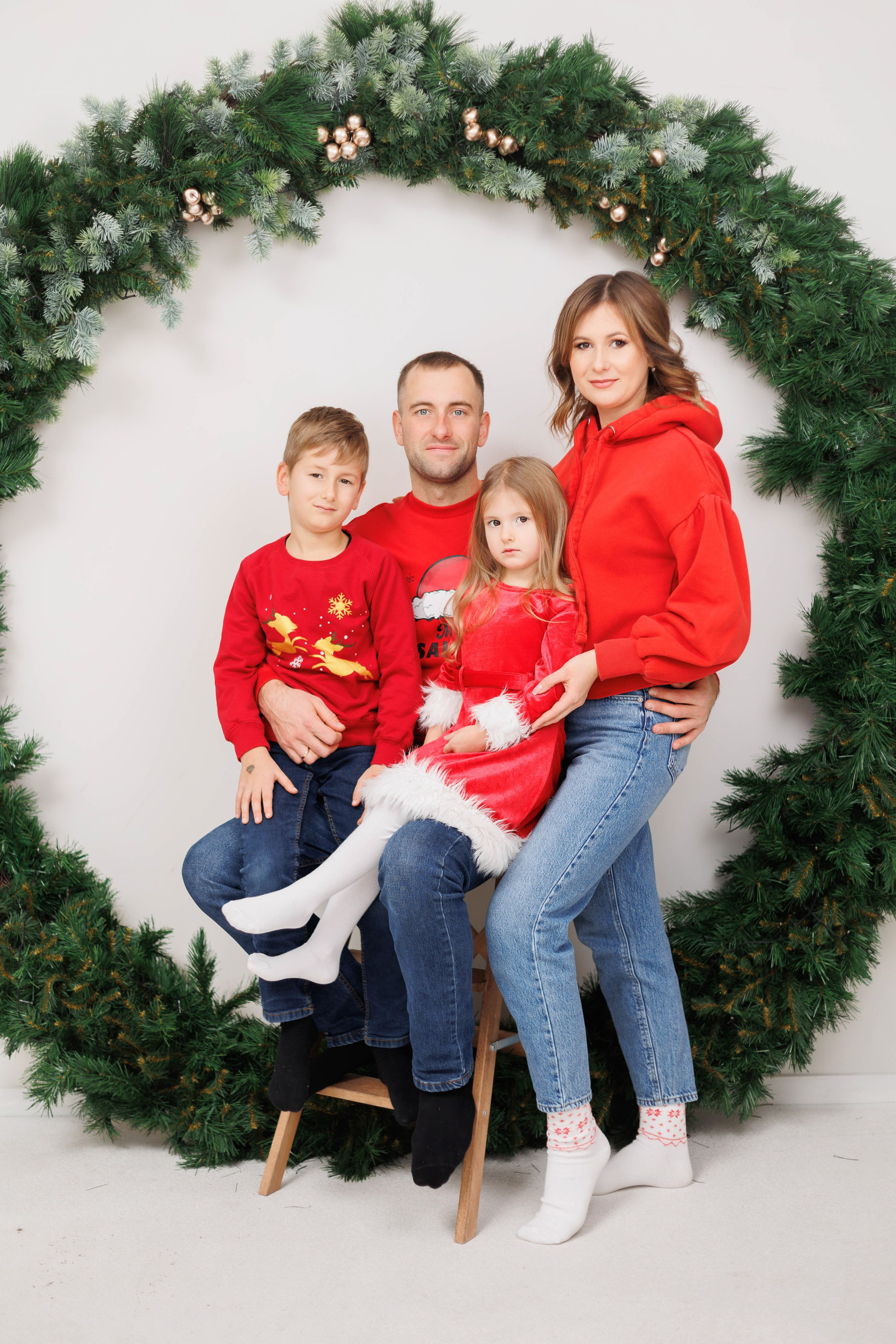 Новогодняя съёмка в студии. Семейный и детский фотограф в Вильнюсе Светлана Наумова