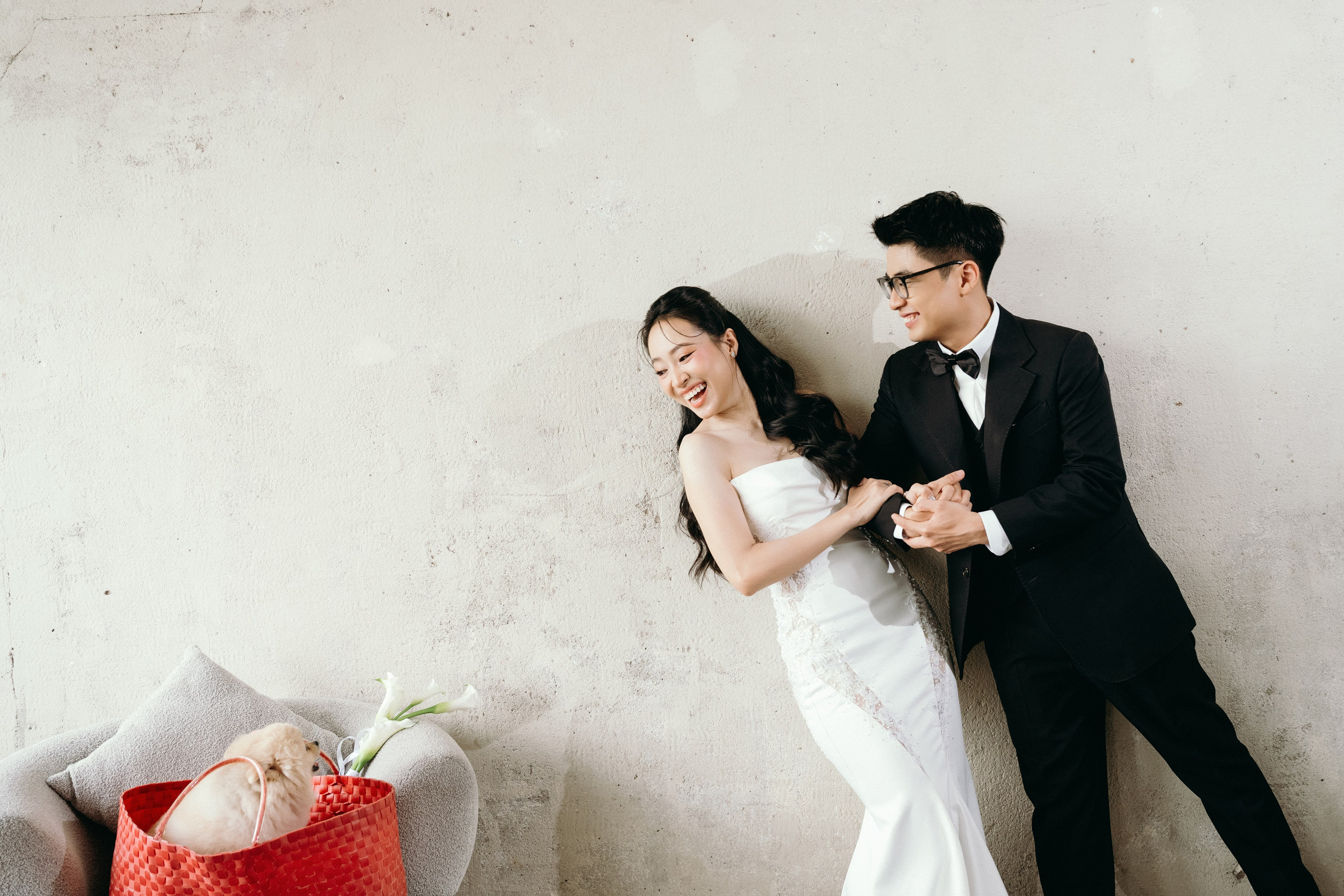 N.A wedding photoshoot in studio