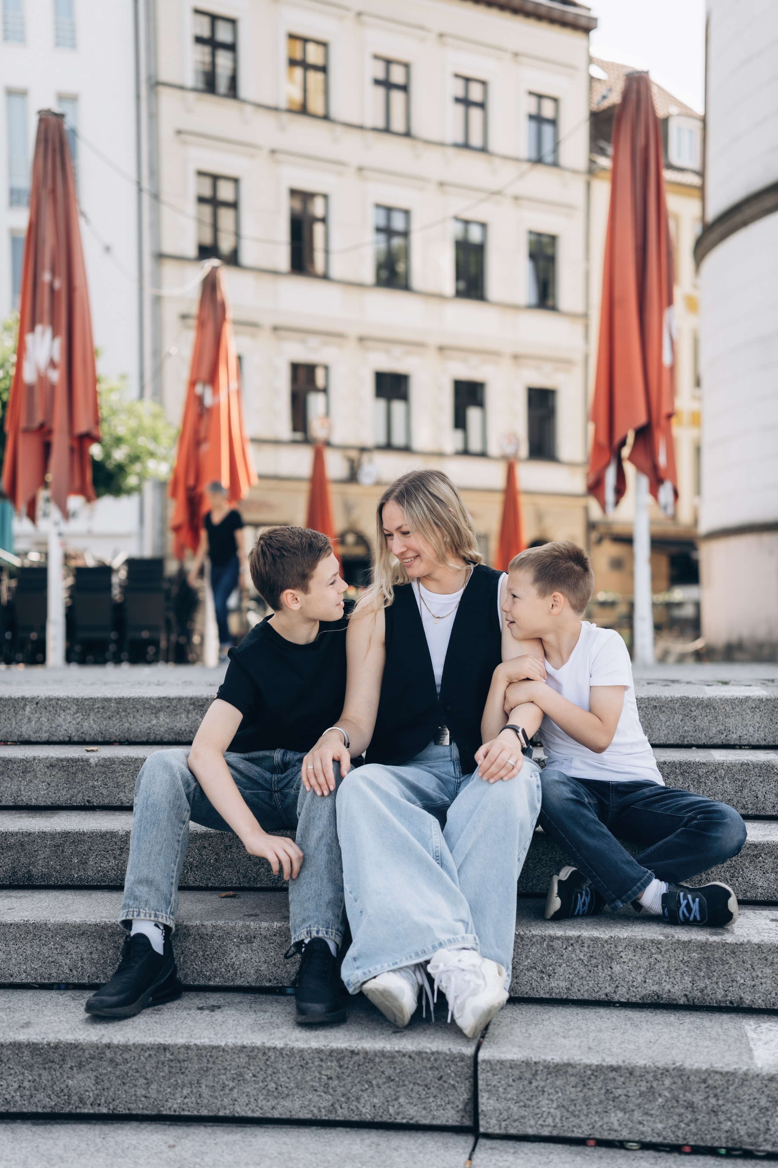 Family in the city. Photography in Germany