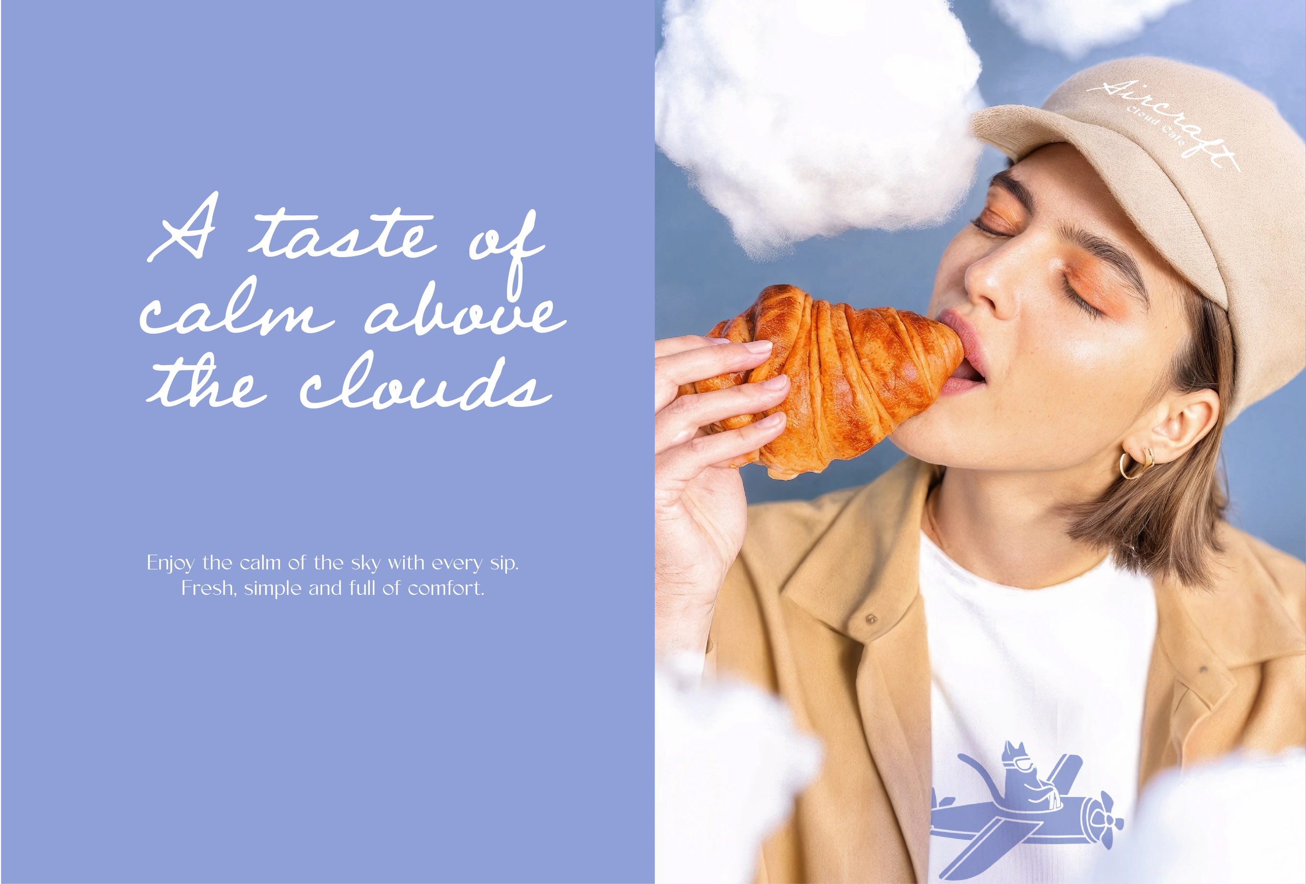Aircraft Cloud Cafe. Helen Reveur | Illustrator & Brand Designer | Ready-Made & Custom Illustrations