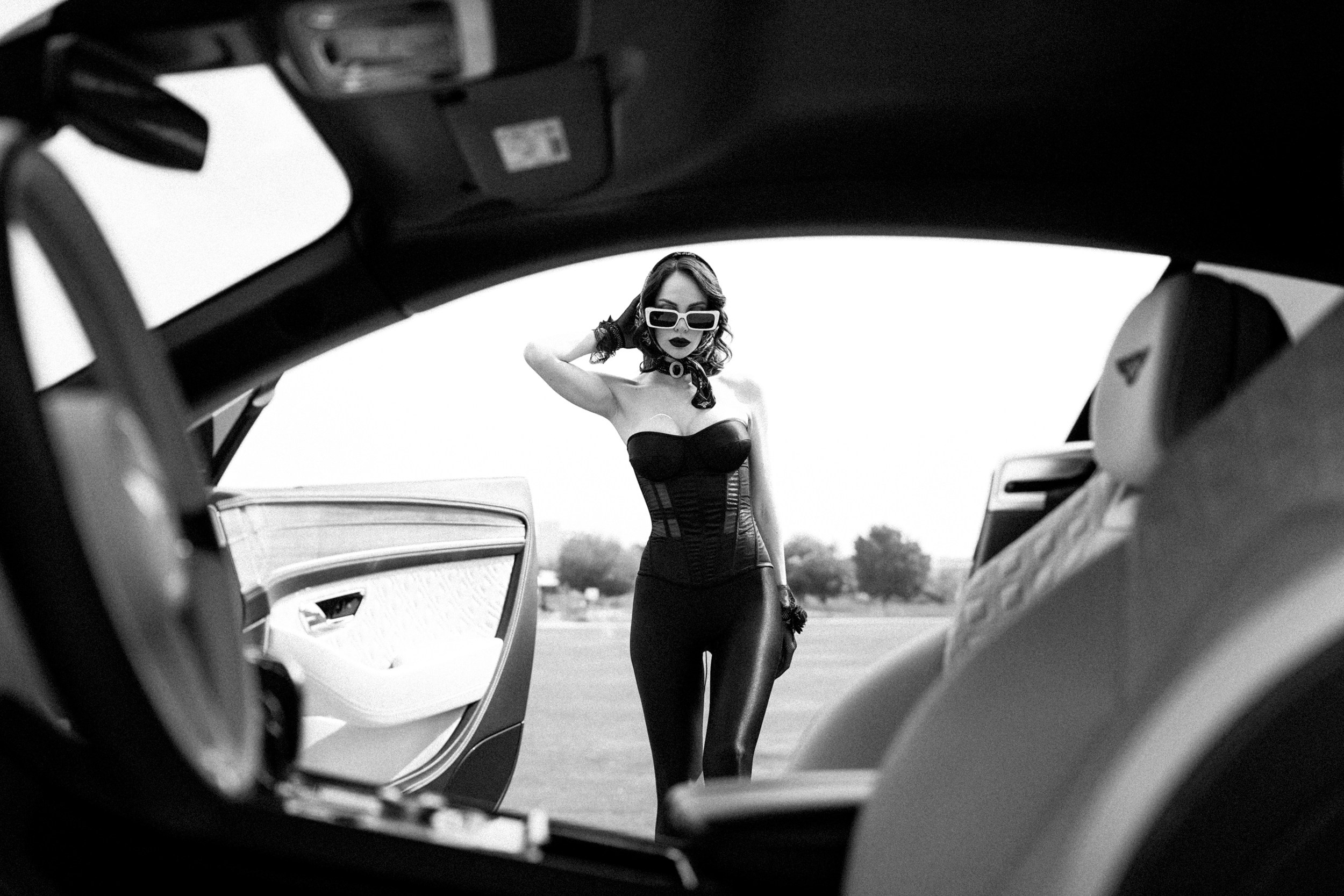 One vintage car. Female Photographer in Dubai