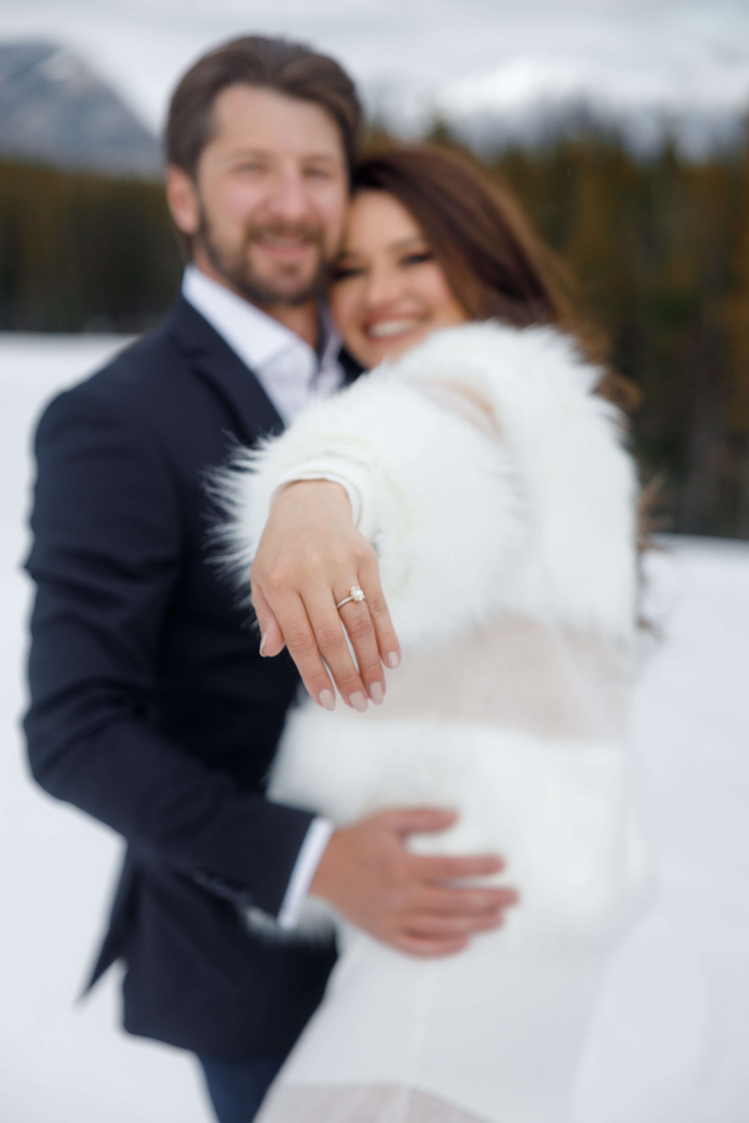 Ski engagement session. Home