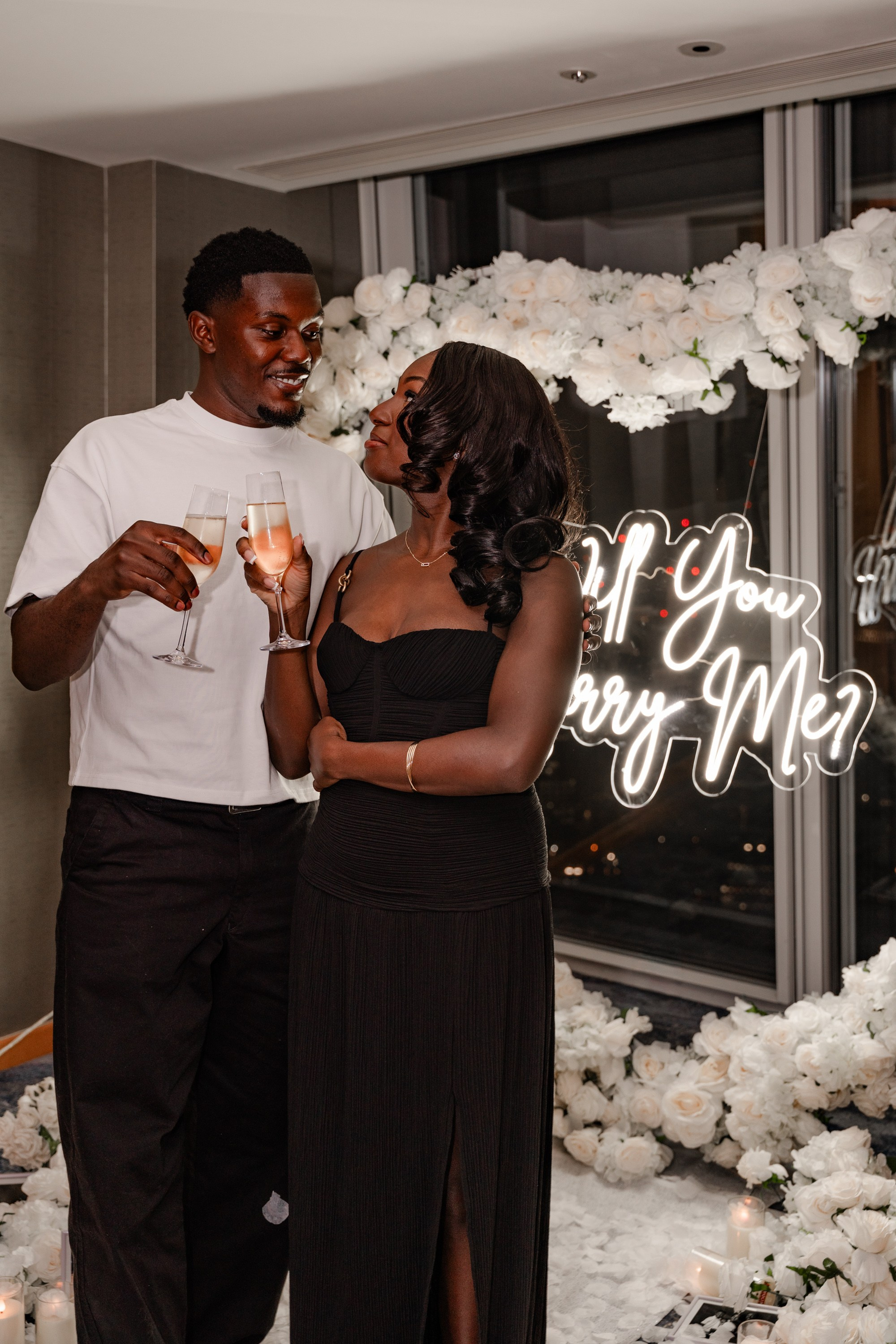 The proposal in The Shard. Tonya Kyrylenko photographer in London