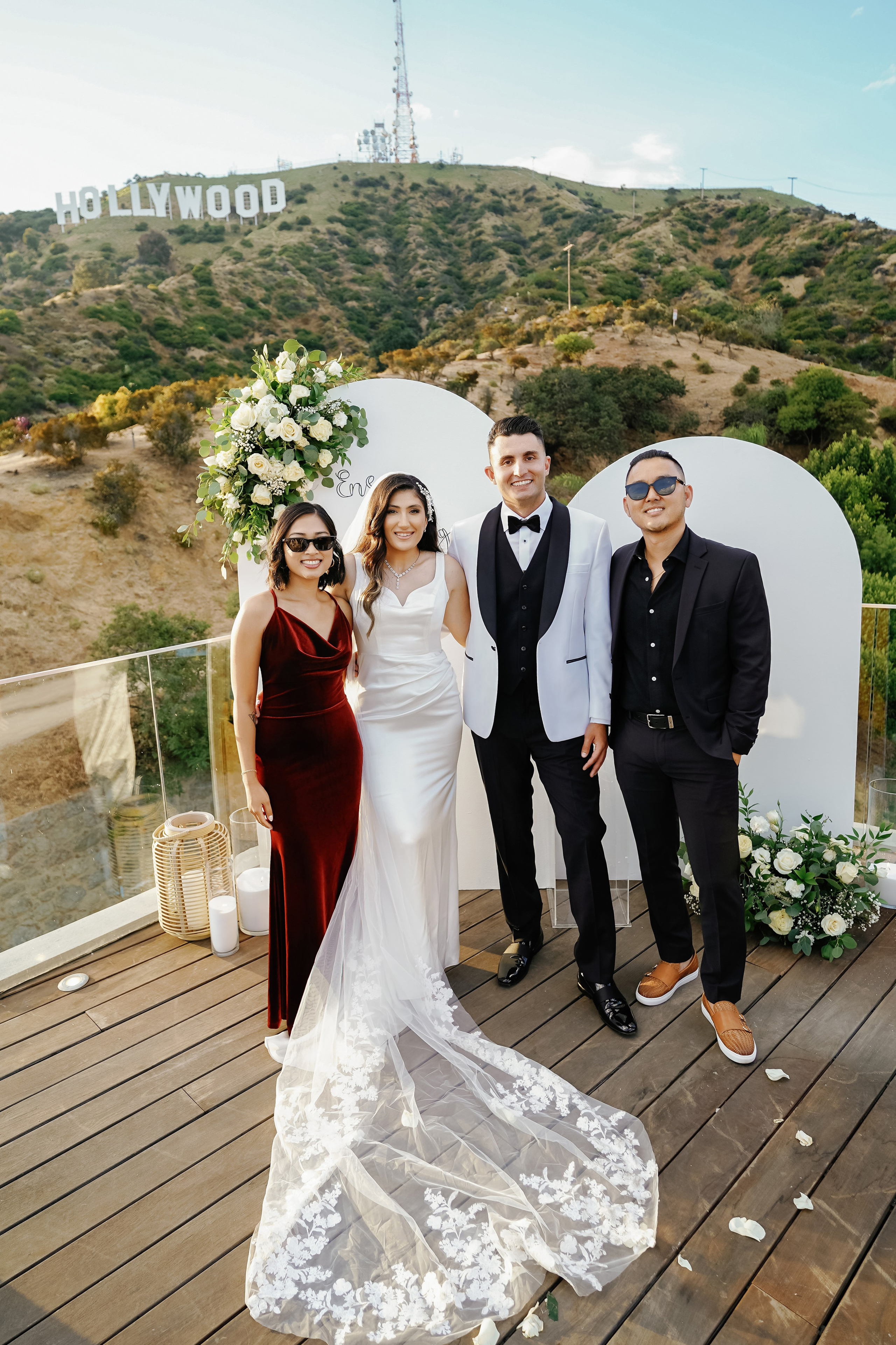 Wedding at the Hollywood Sign Venue, Los Angeles, California. Wedding Photography & Videography Team in California, Los Angeles, San Francisco, San Diego and Travel
