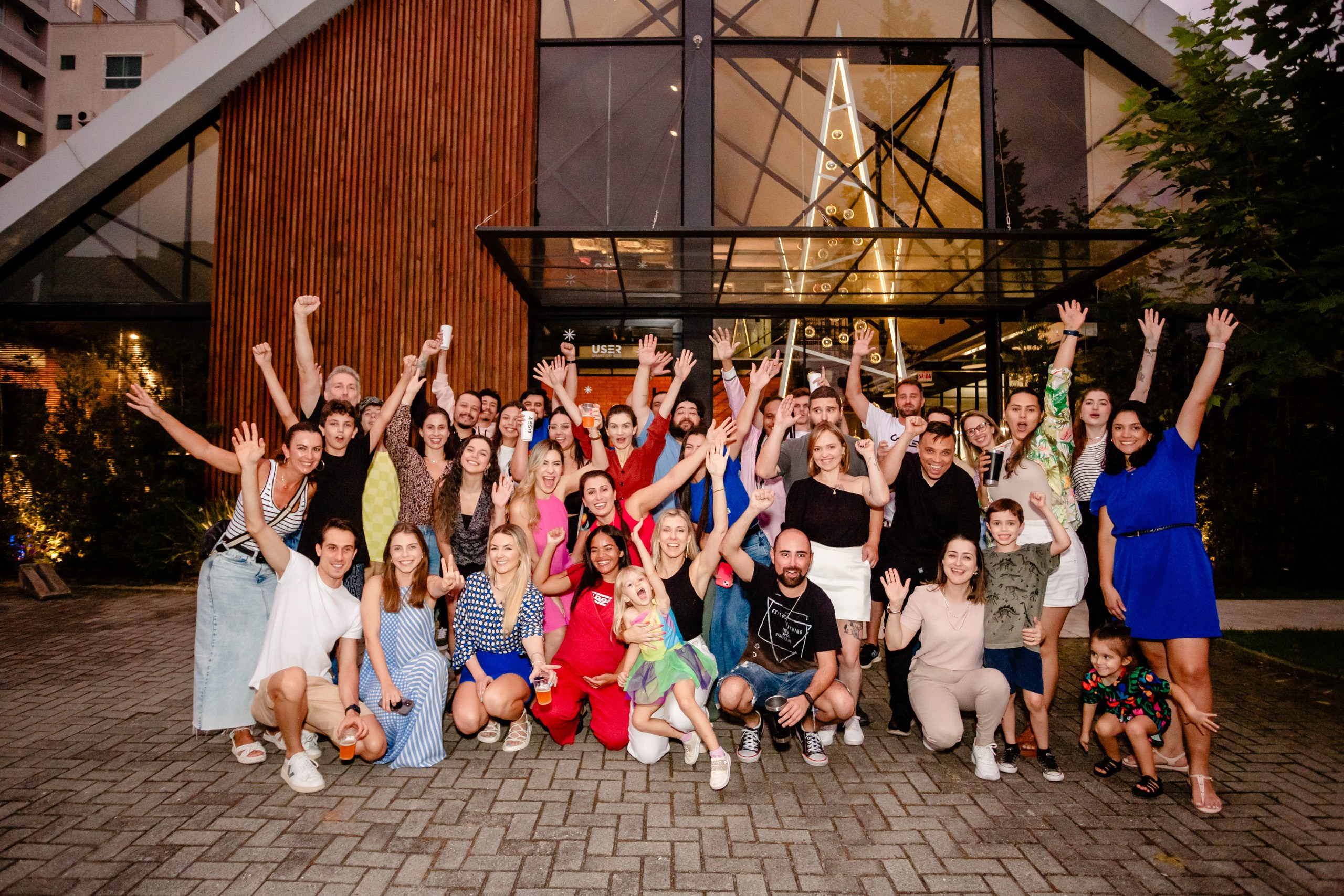 Evento corporativo de fim de ano da empresa User Smart Offices em Itajaí