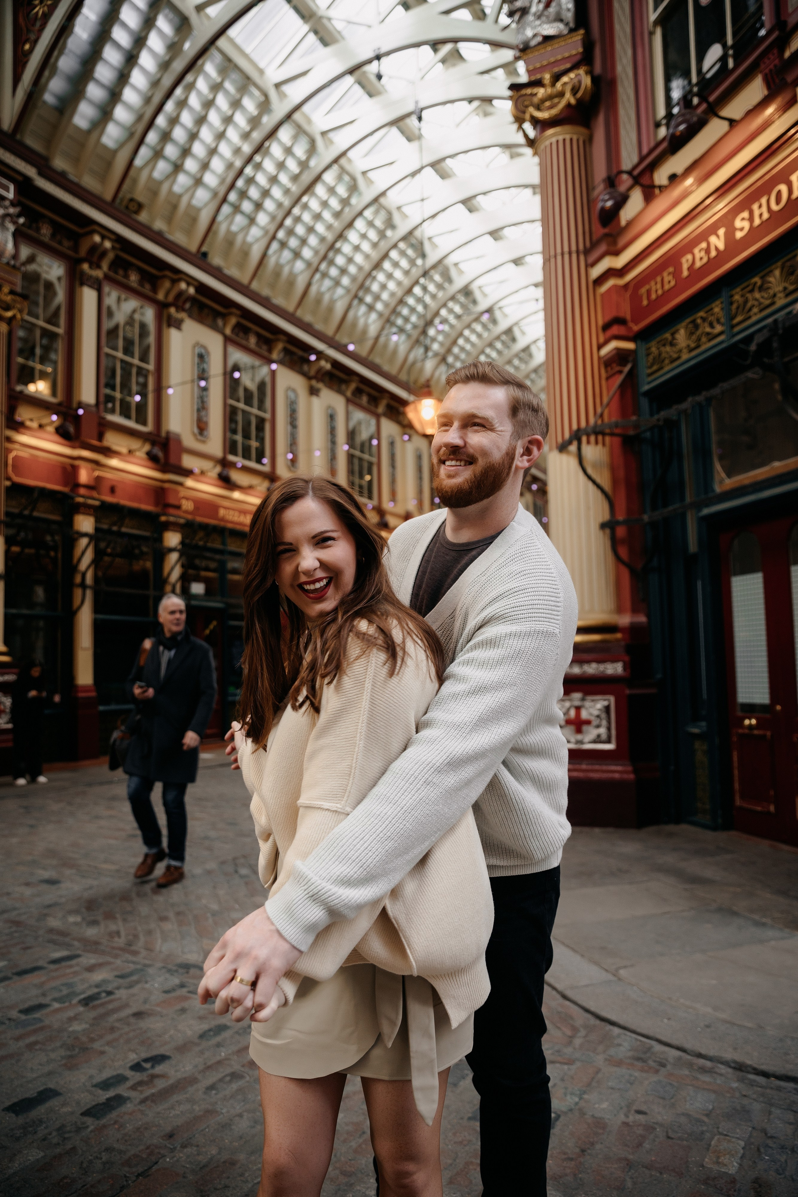 Kenna + Rob (Leadenhall Market + London City). LondonPhotoStory — Vacation Photographer in London