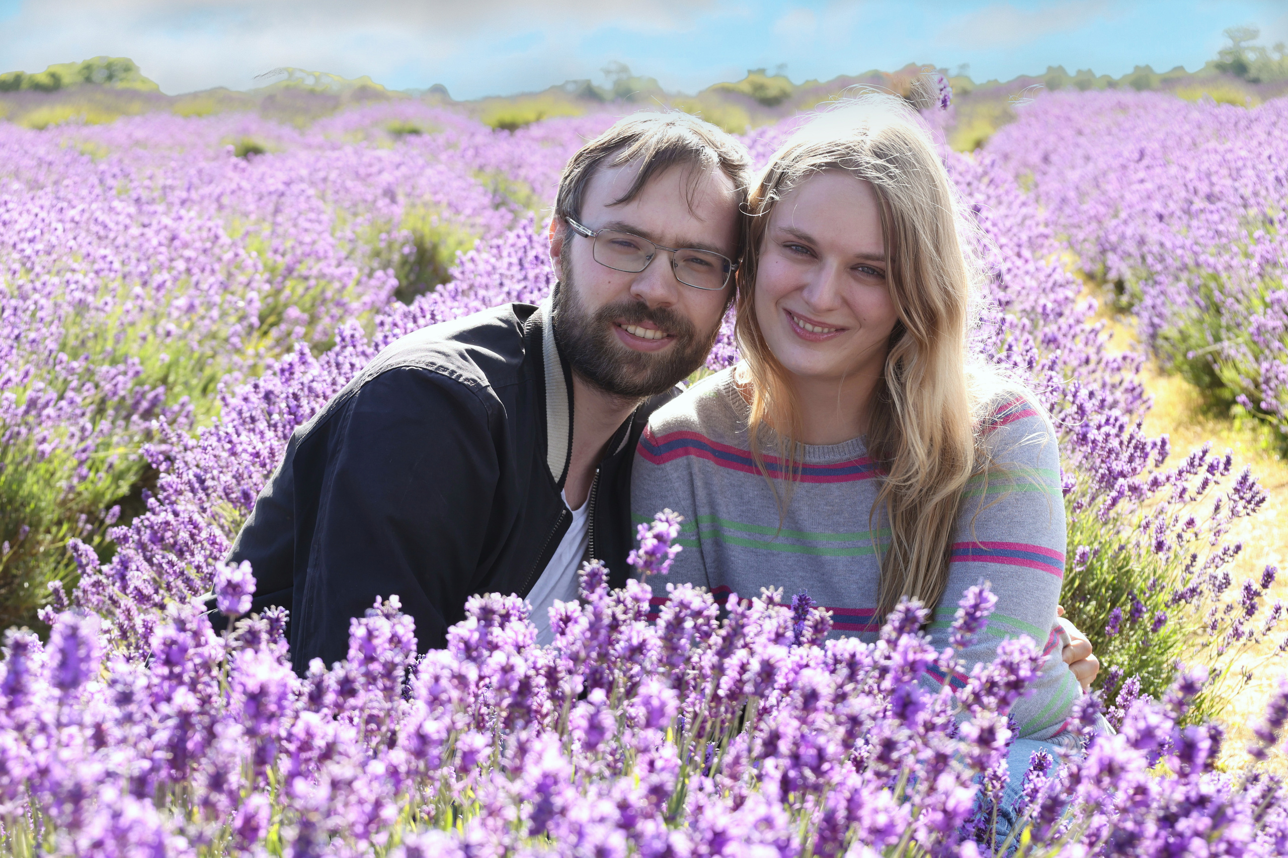 Izzy and Andrei in Lavender. Couples and portraits photographer Wimbledon London