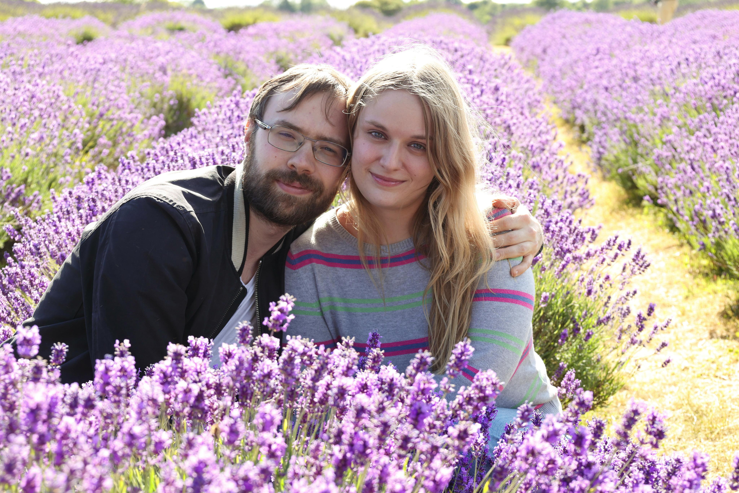 Izzy and Andrei in Lavender. Couples and portraits photographer Wimbledon London