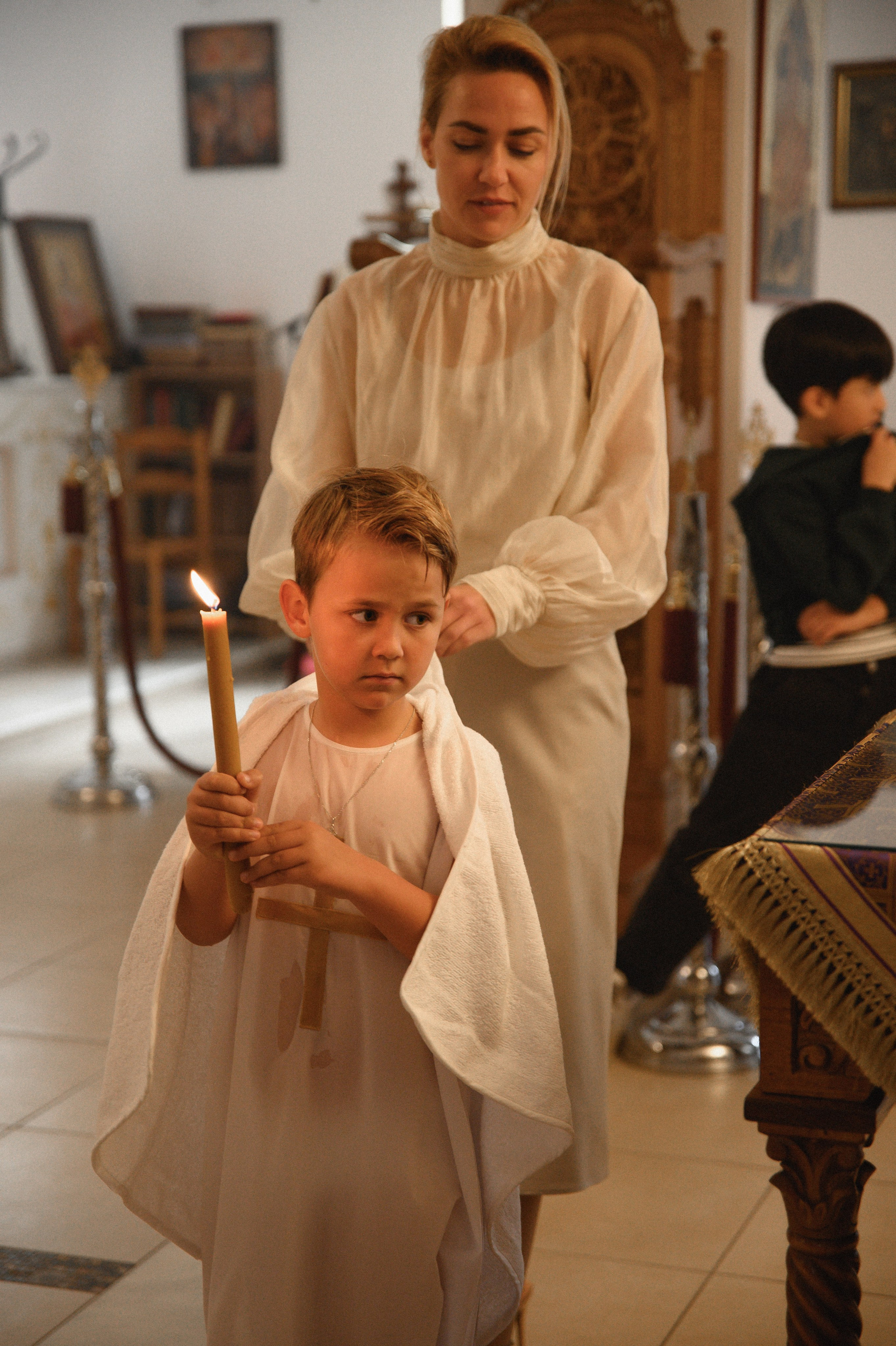 Baptism Mihail. Family, children, portrait, and event photography in Thessaloniki