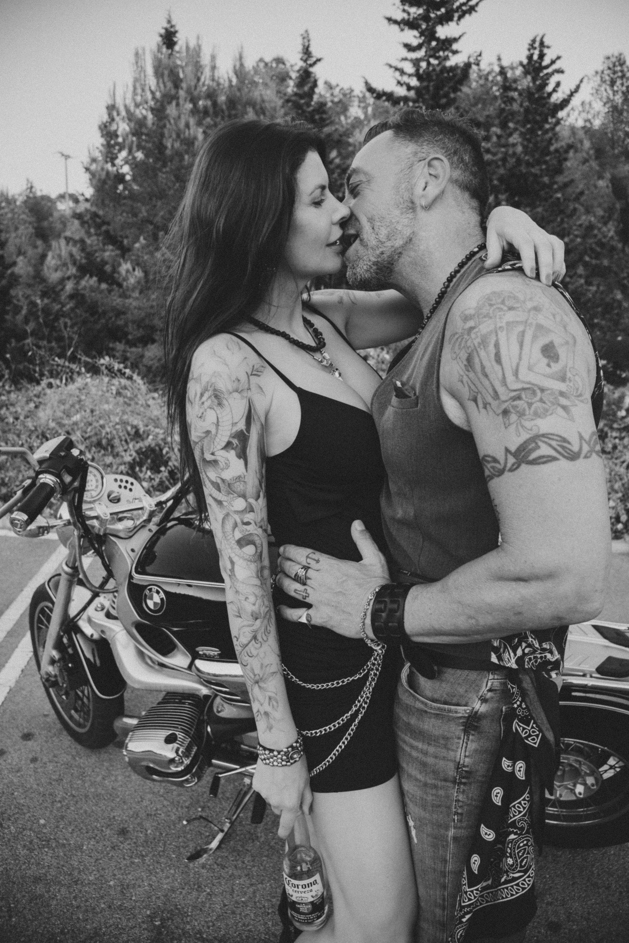 Фотосессия пары на мотоцикле. Профессиональная фотосъемка в Калафелле — Елена Медведева