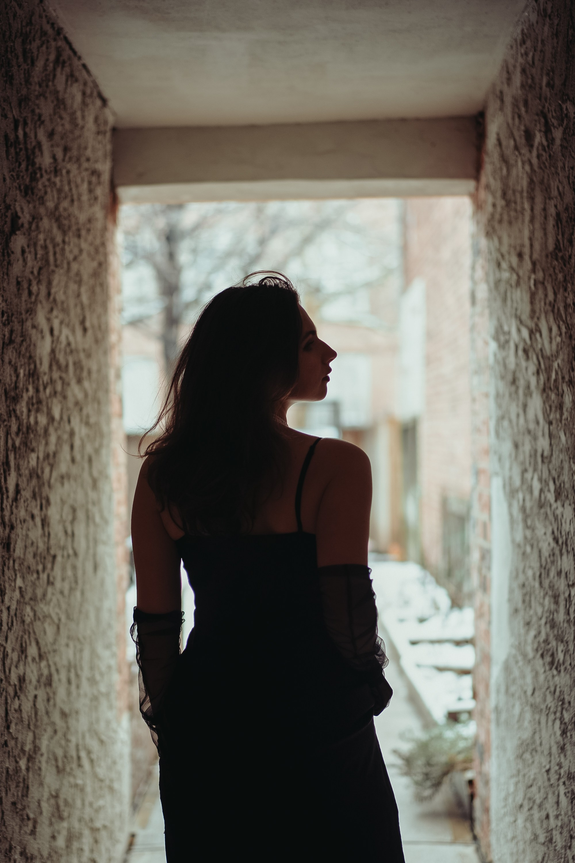 Photo shoot in noir style. Portrait and wedding photographer in New York