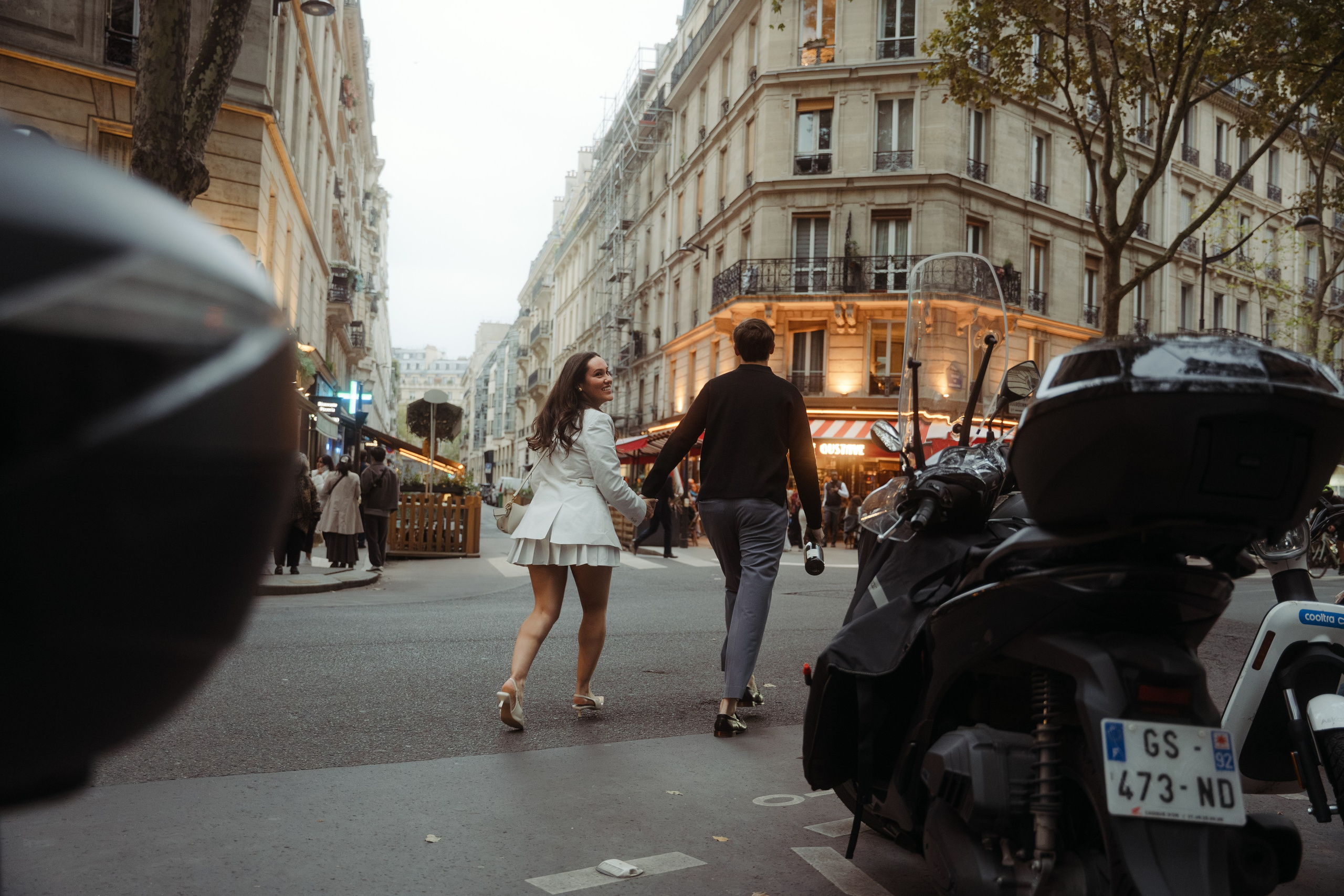 Alyssa & Dane — Fall, Evening, Eiffel Tower. Фотограф в Париже Полина Осипова
