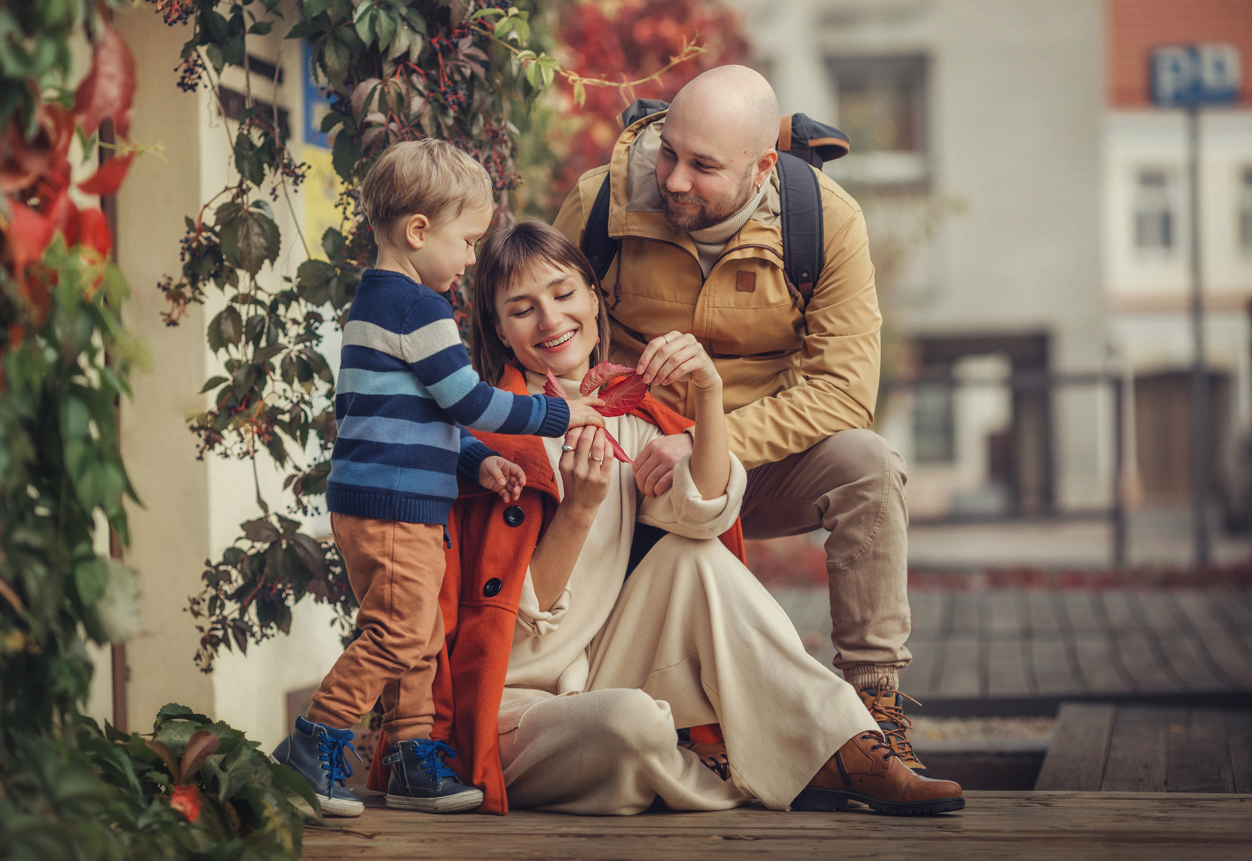Юля, Саша и маленький Мишка. Семейный и детский фотограф в Вильнюсе Светлана Наумова