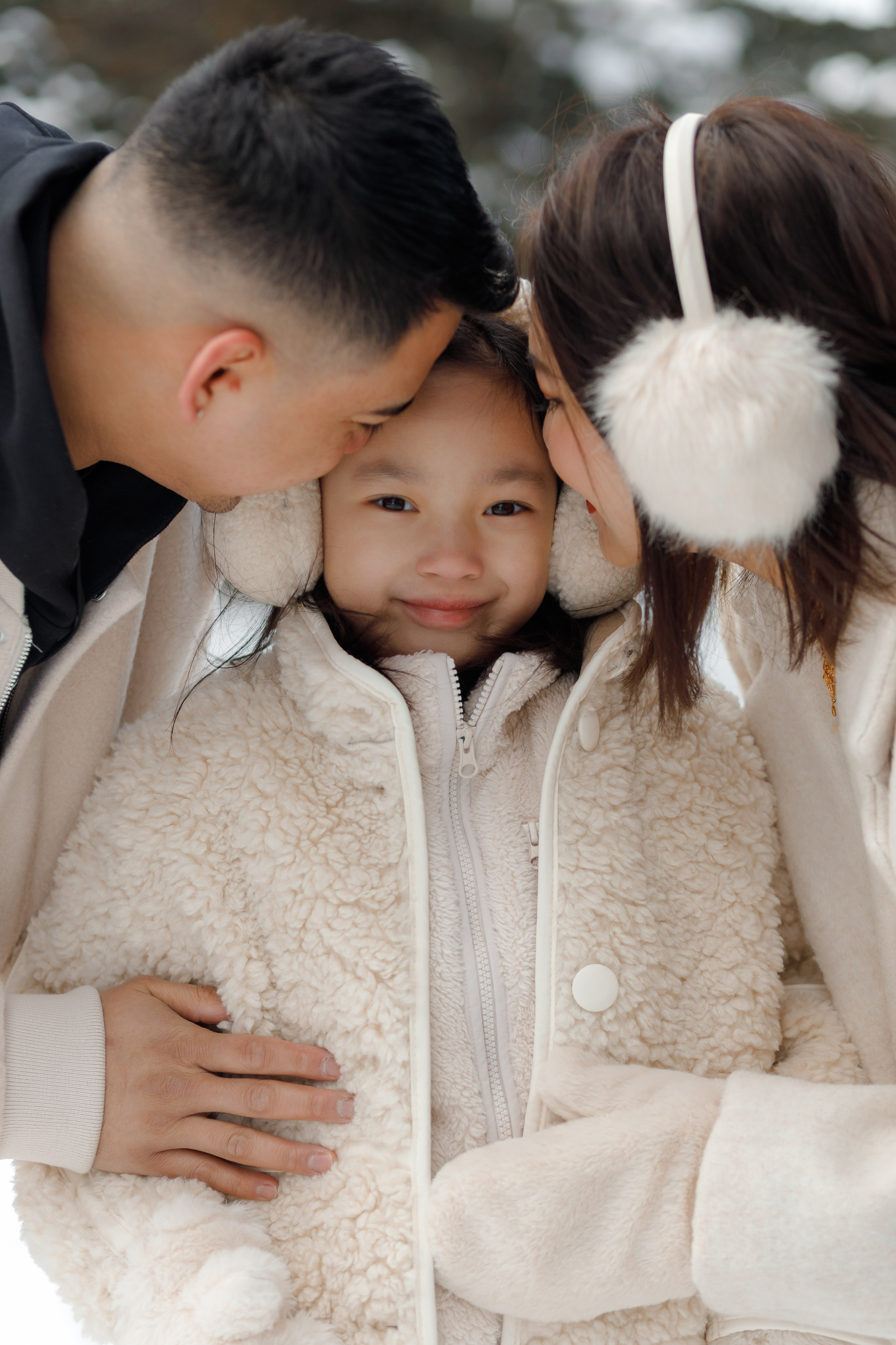 Family winter story. Home