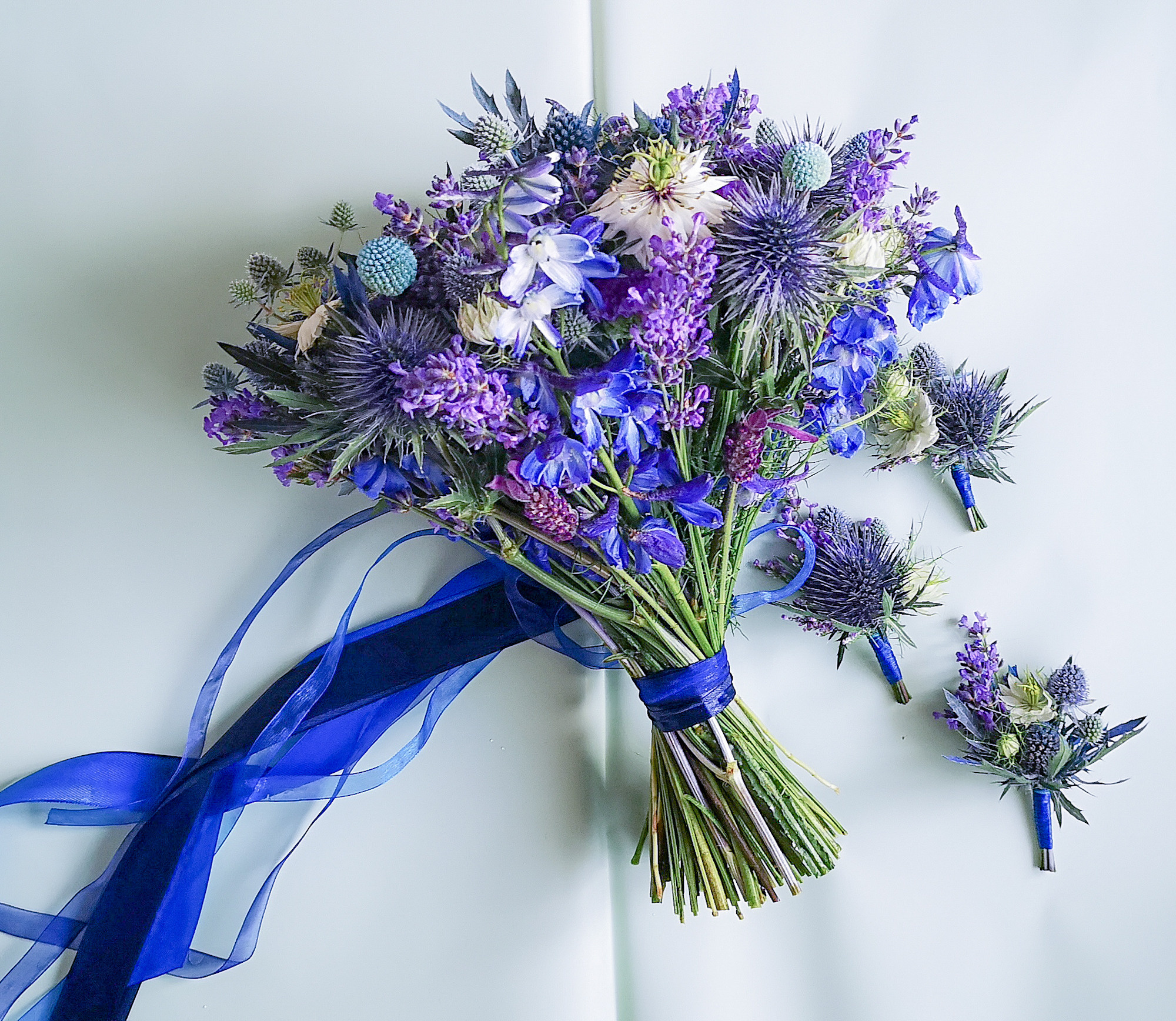 Līgavas pušķi zilos toņos. Event design, decoration, floristry, gift, Irina Novika, Riga, Latvia