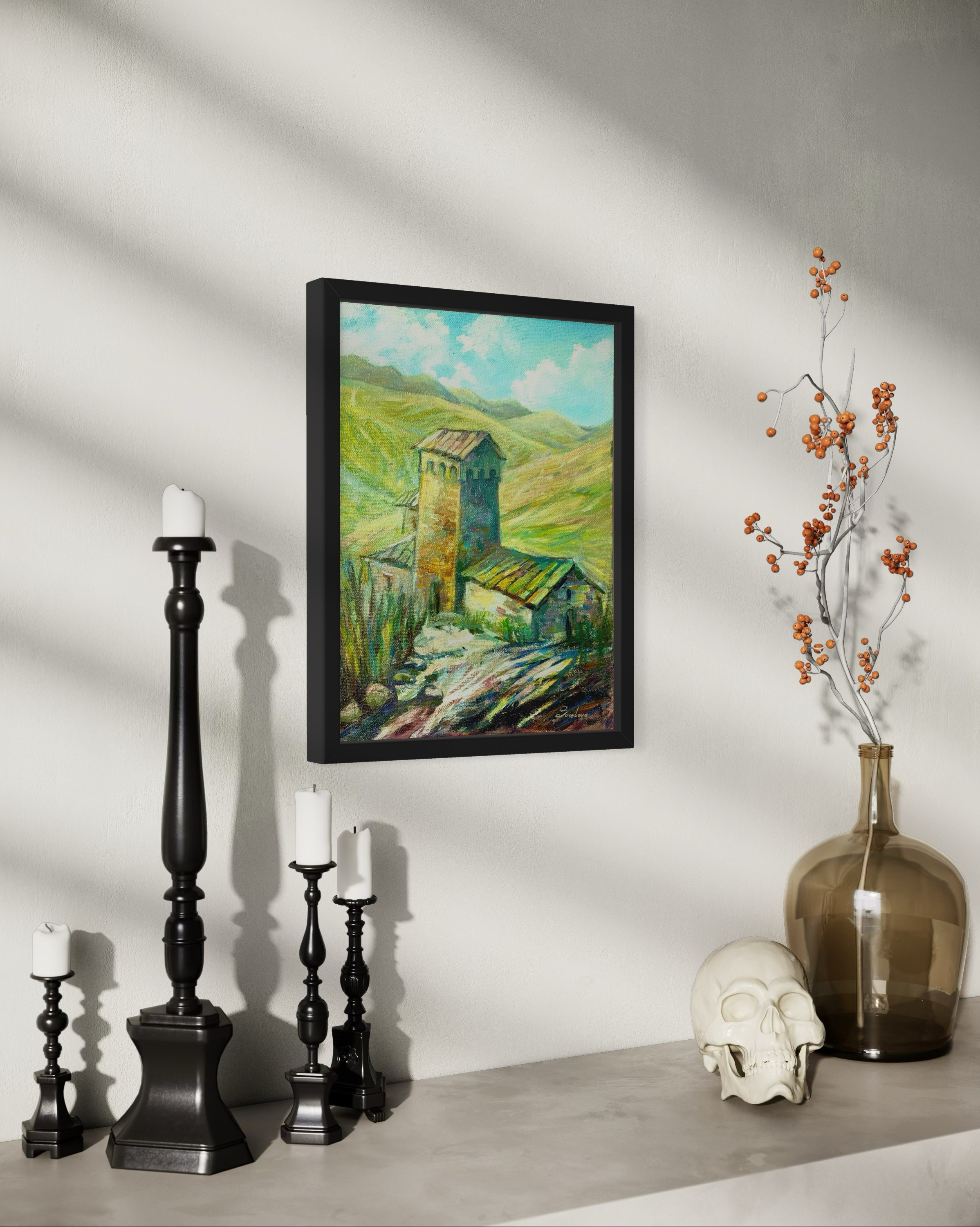 «Svan's dwelling». Художник живописец Савелова Ольга