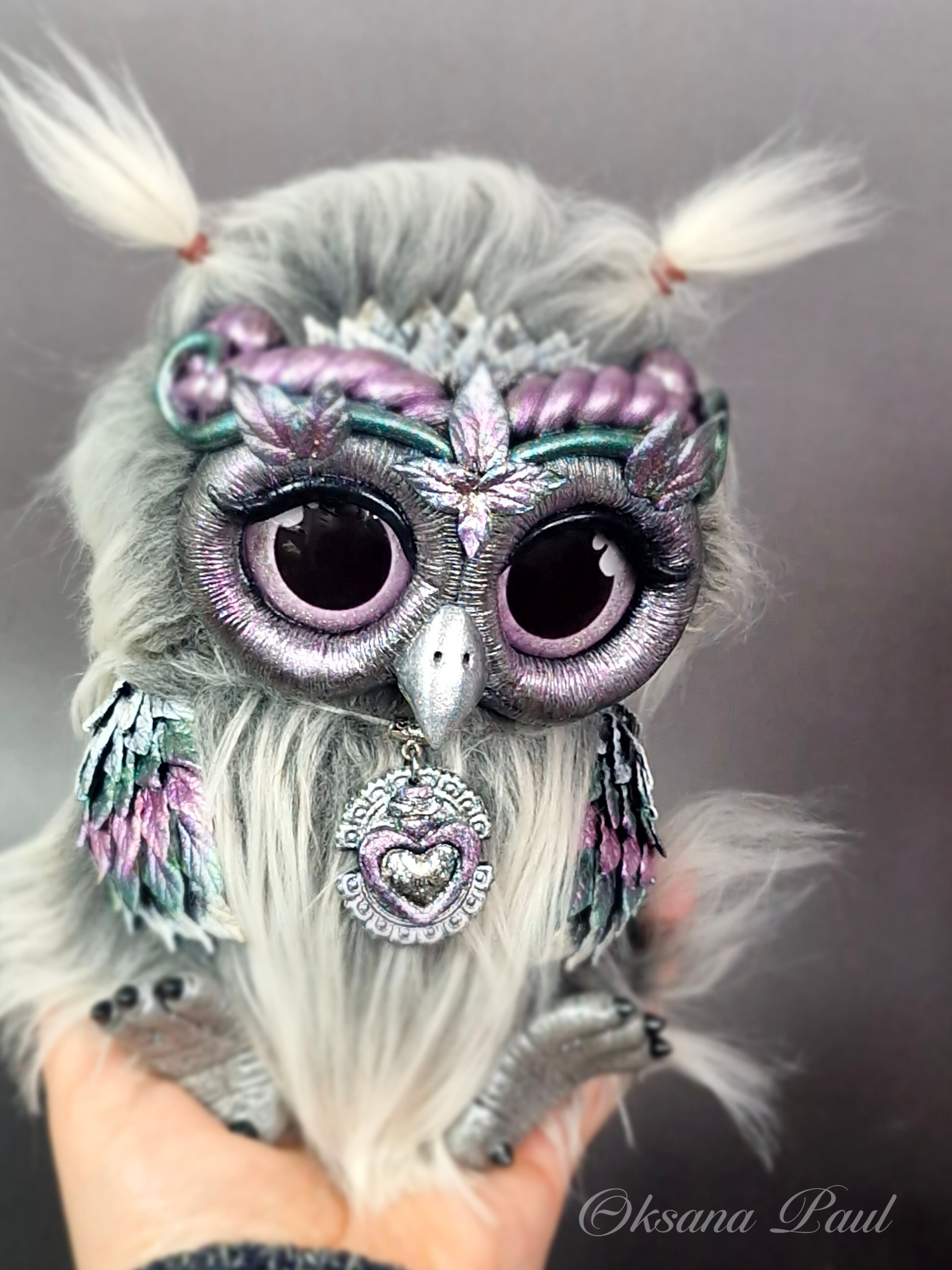 Авторская серия совят / Eulenkollektion ➤. Oksana Paul-Gardinen-Design Oksana Paul ✧ Art of Gardinen & Textile Design ✧ Polymer Clay Art & Handmade Creatures