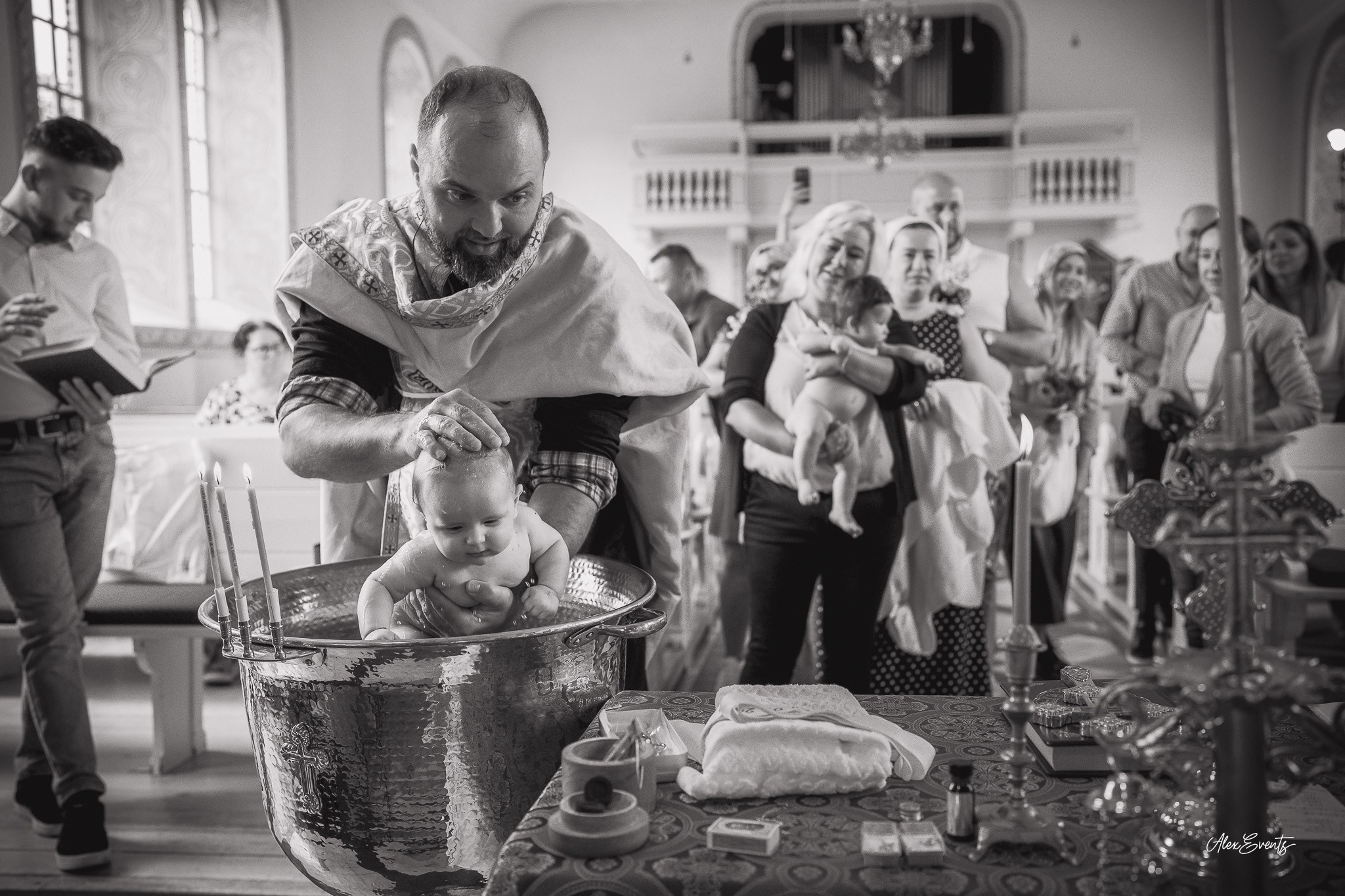 Botez Theodor - Biserica Fredericia. AlexEvents | Fotograf si Videograf de Nunta si Botez in Danemarca si Germania