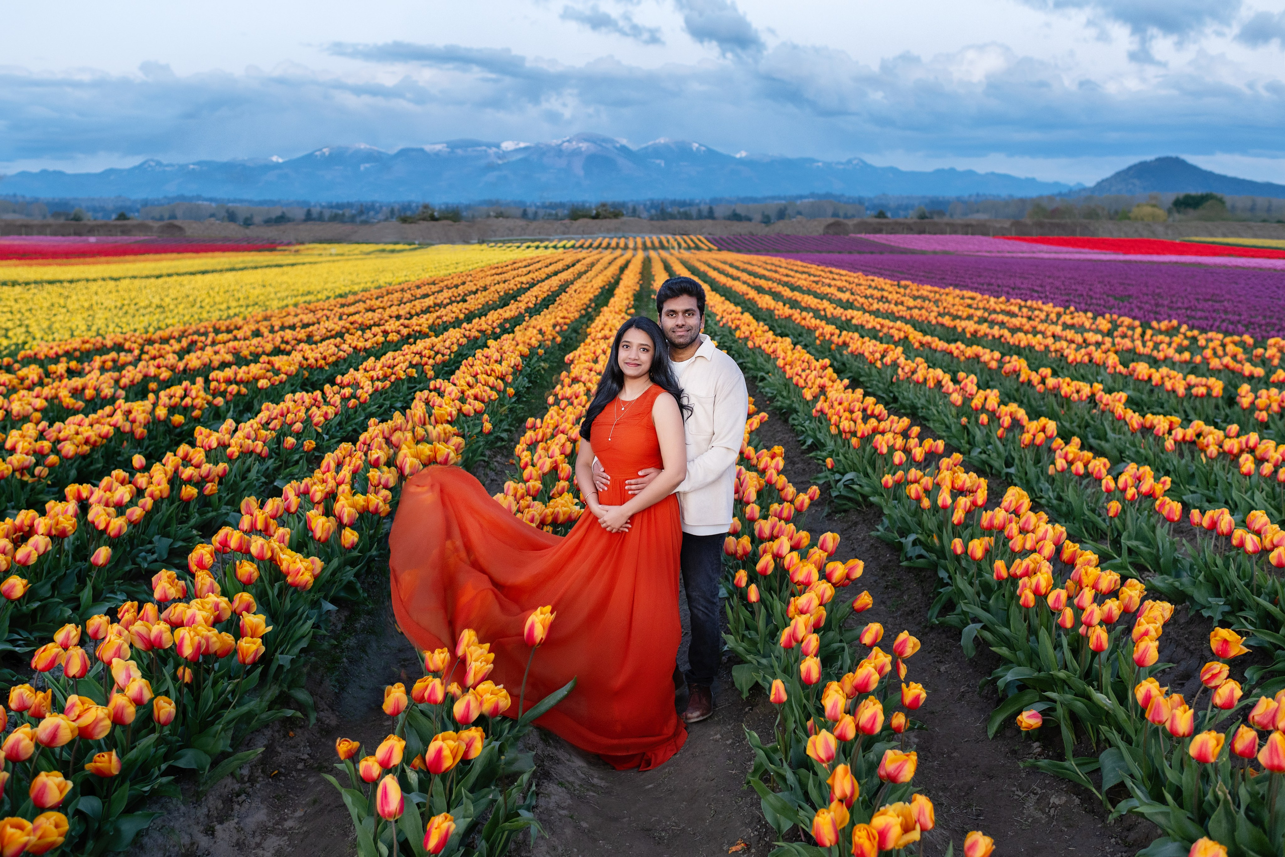 Lohita with her husband. Wedding & family photography in Seattle area. Helen Michelle photographer