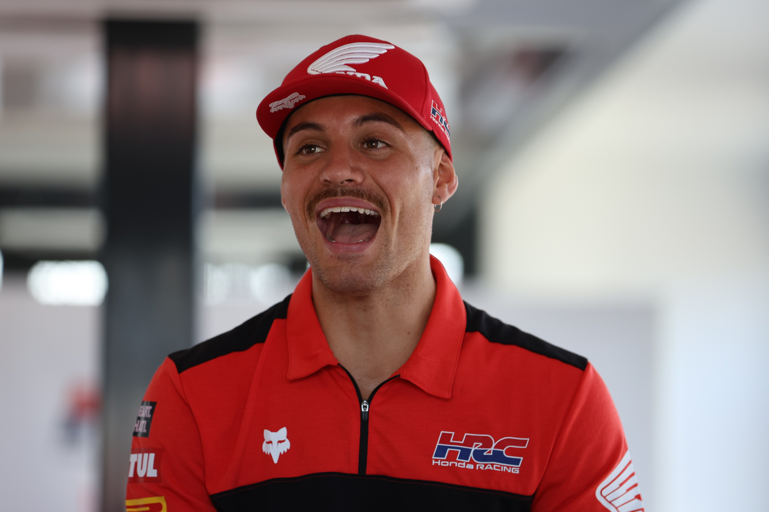 Ruben Fernandez HRC rider smiling MXGP Motocross World Championship