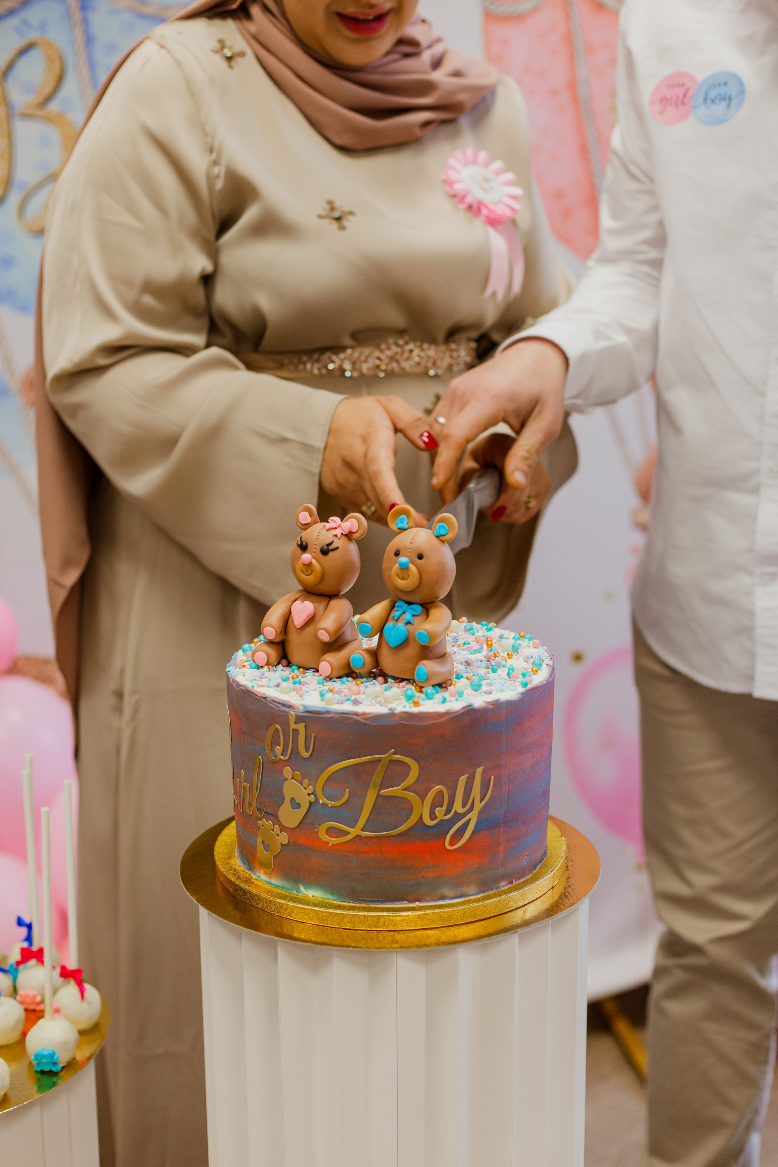 Baby shower (Gender party). Studio photo « Partage ton bonheur » – Photographe famille près de Châtellerault, Poitiers et Tours