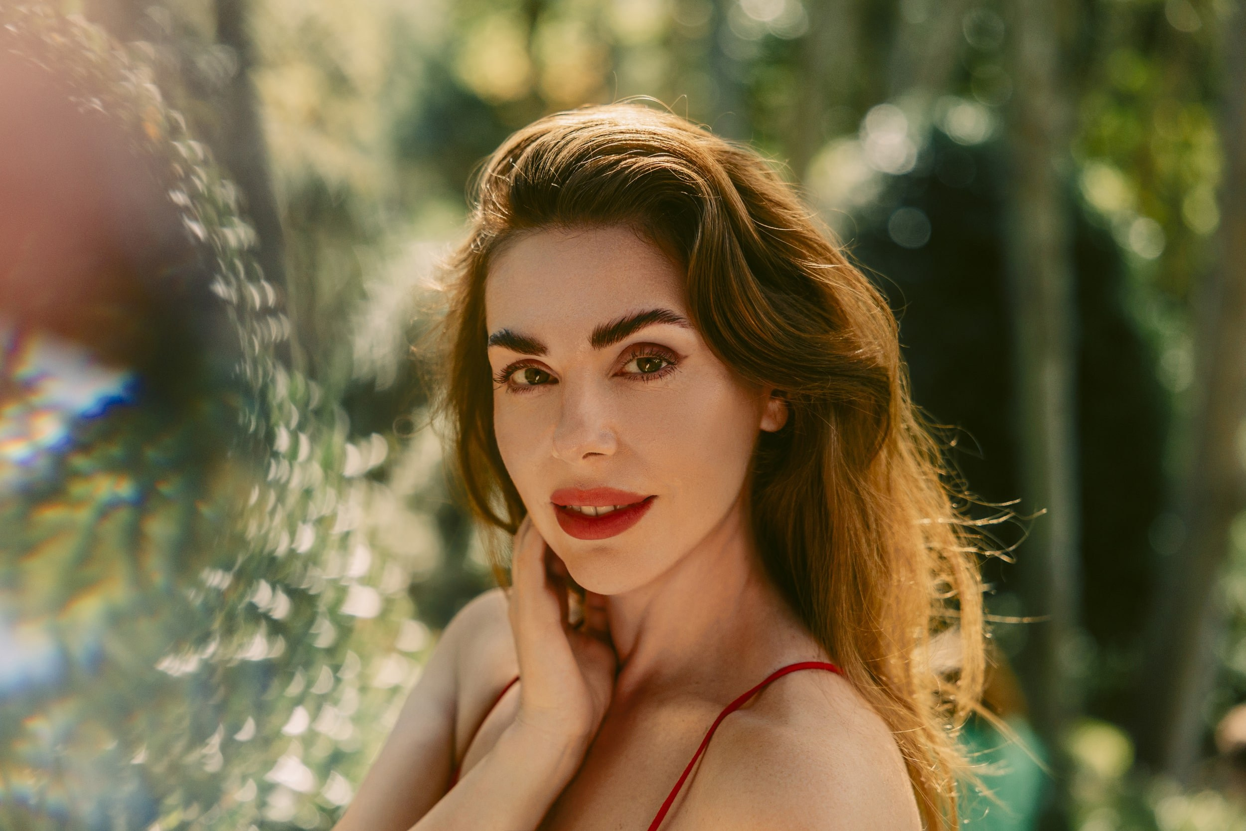 Dreamy Photoshoot in Étretat Gardens, France — Red Dress Portrait Session. Romantic & Soulful Photography by Natalia Olhova in Rotterdam