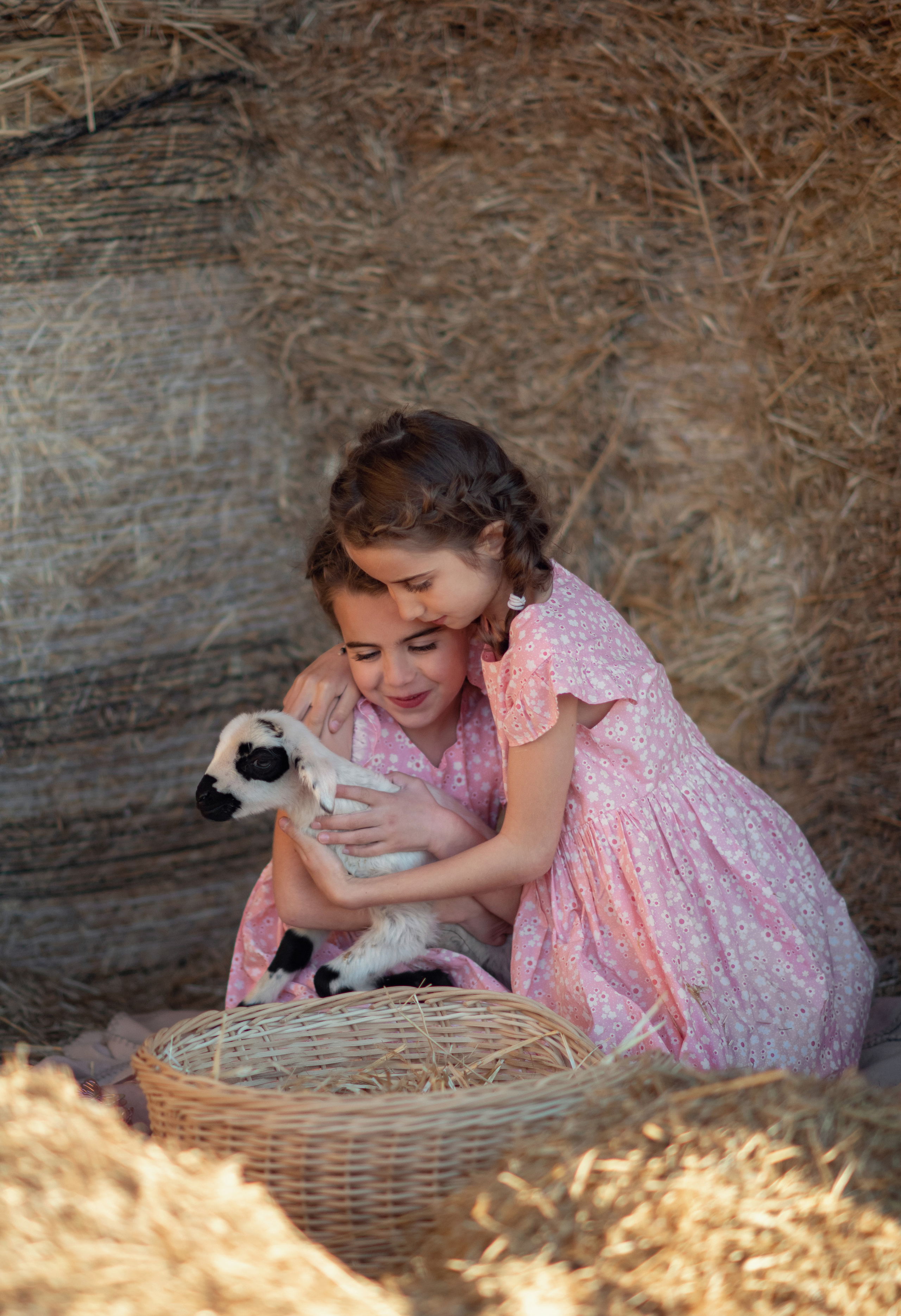 Сестрички с овечкой. Фотограф на Кипре