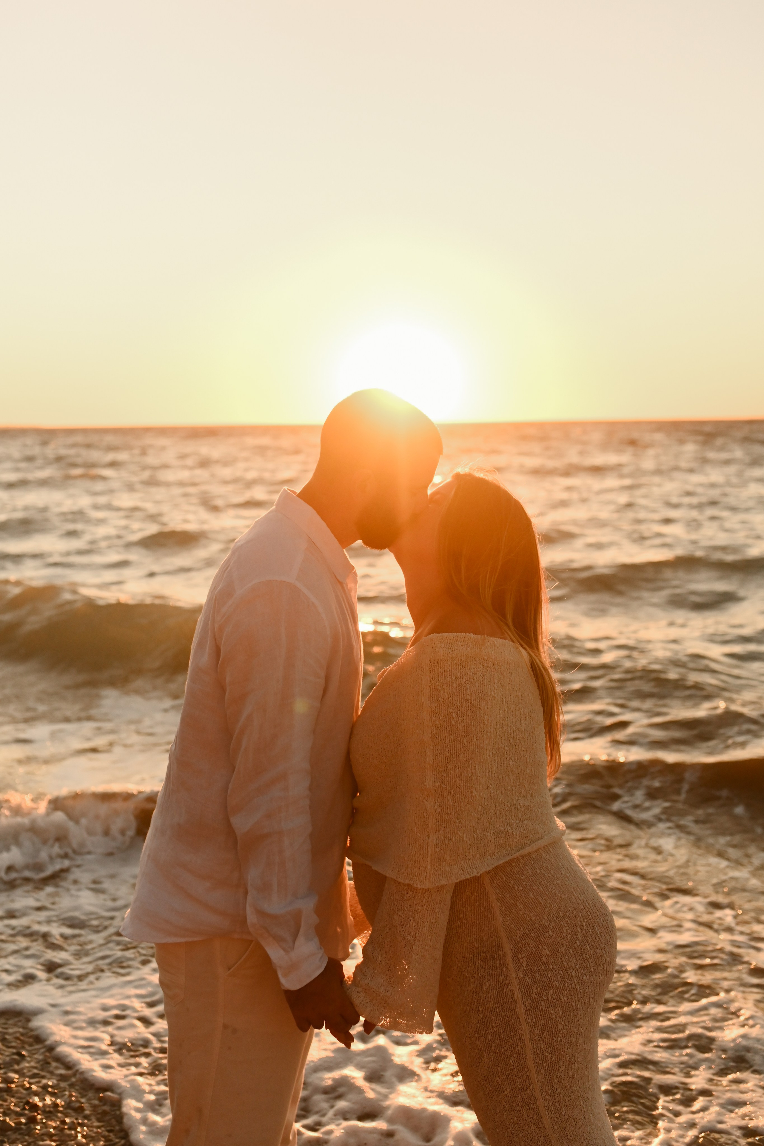 Romantic Beach Photoshoot in Rhodes — Couples & Maternity Photography at Sunset. Photographer in Rhodes Island
