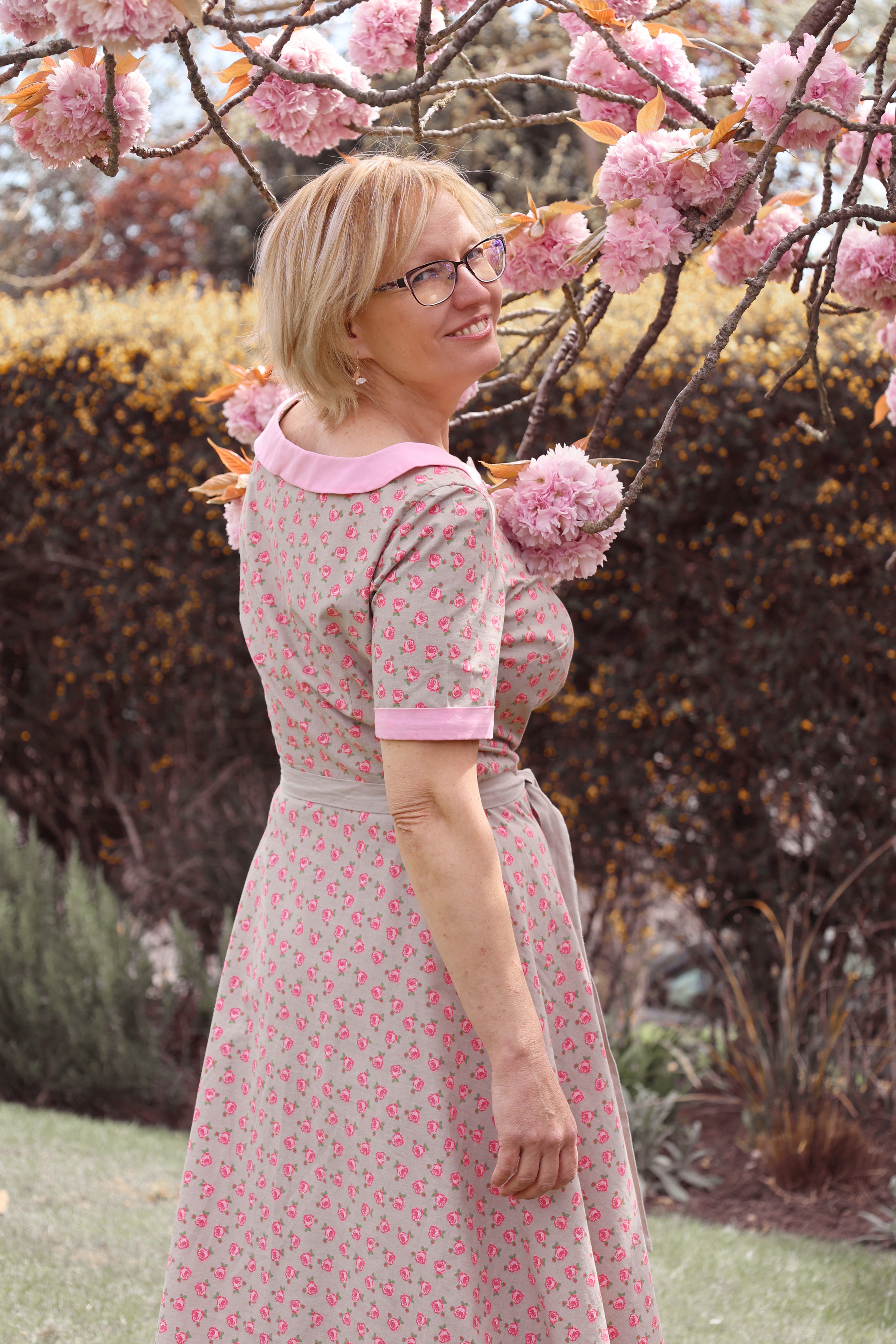 Afternoon in pink, cherry blossoms in Wimbledon London. Couples and portraits photographer Wimbledon London