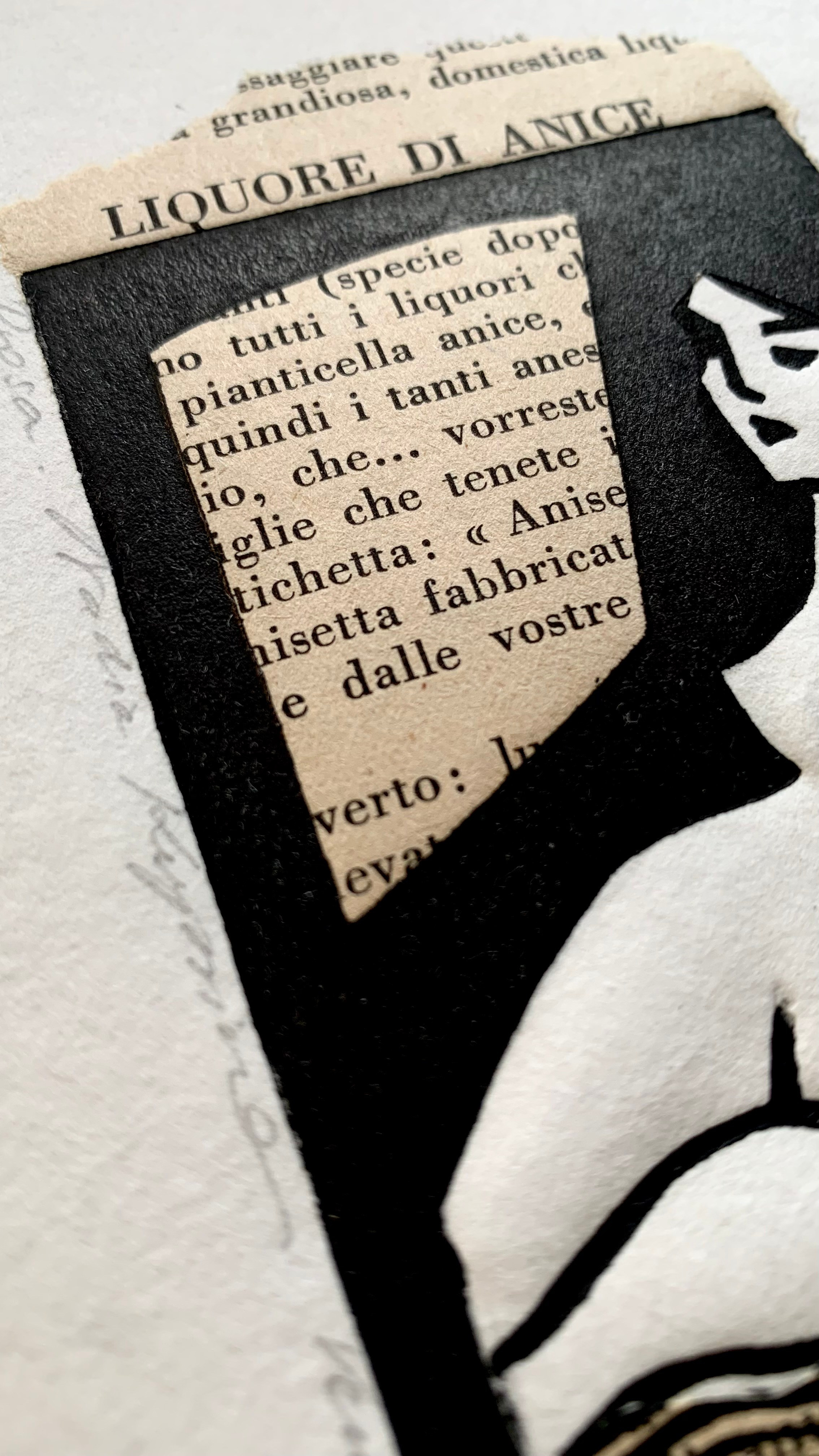 Small print, linocut, linogravire, linograbado, hand print, lovestory, family story, collage, collage art, collage print, Nude, book, memory, woman, female, lady, power, intuition , prose, letter, literature 