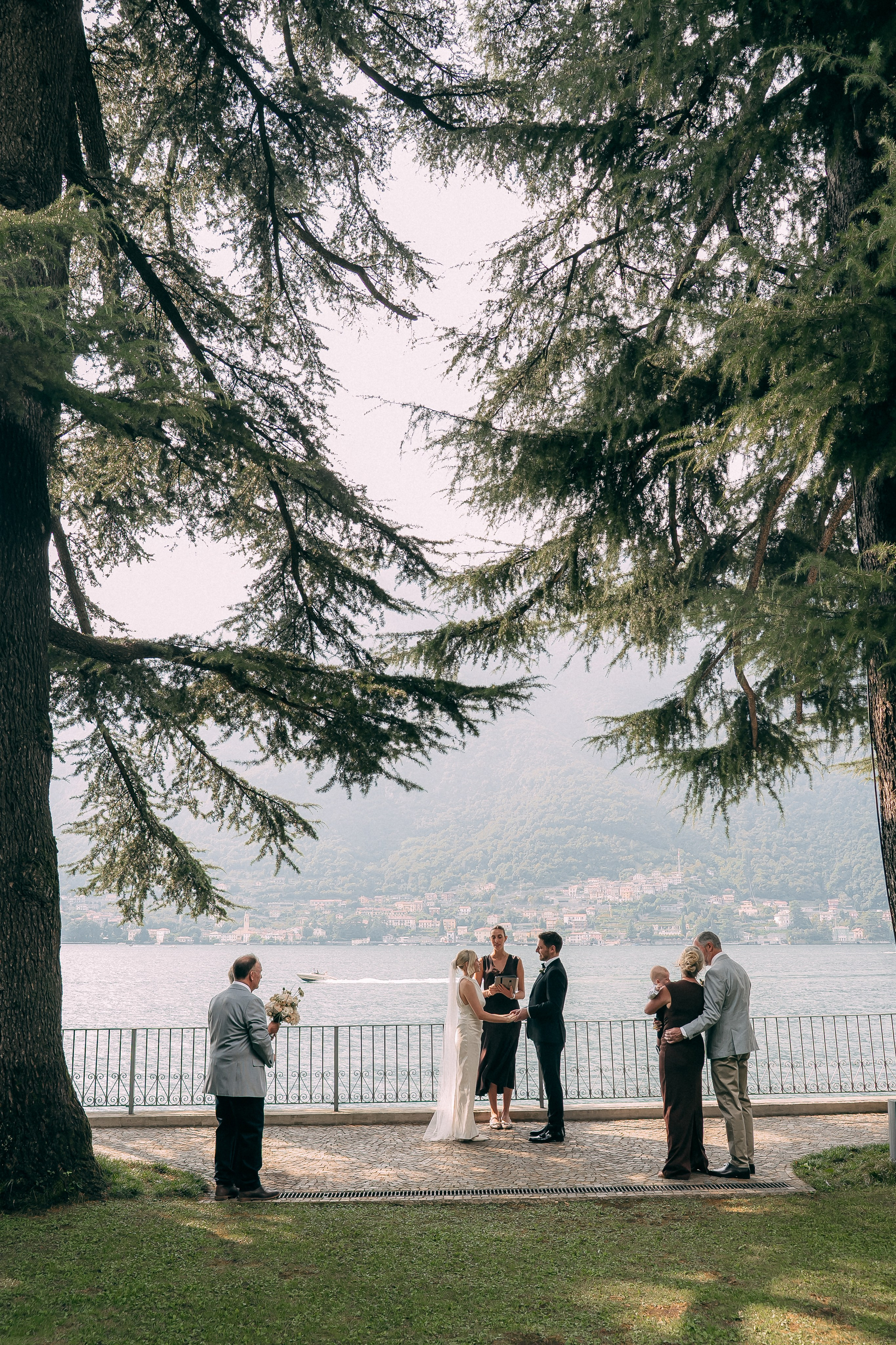 Villa Lario Lake Como intimate elopement. Wedding photographer Como Lake, Italy