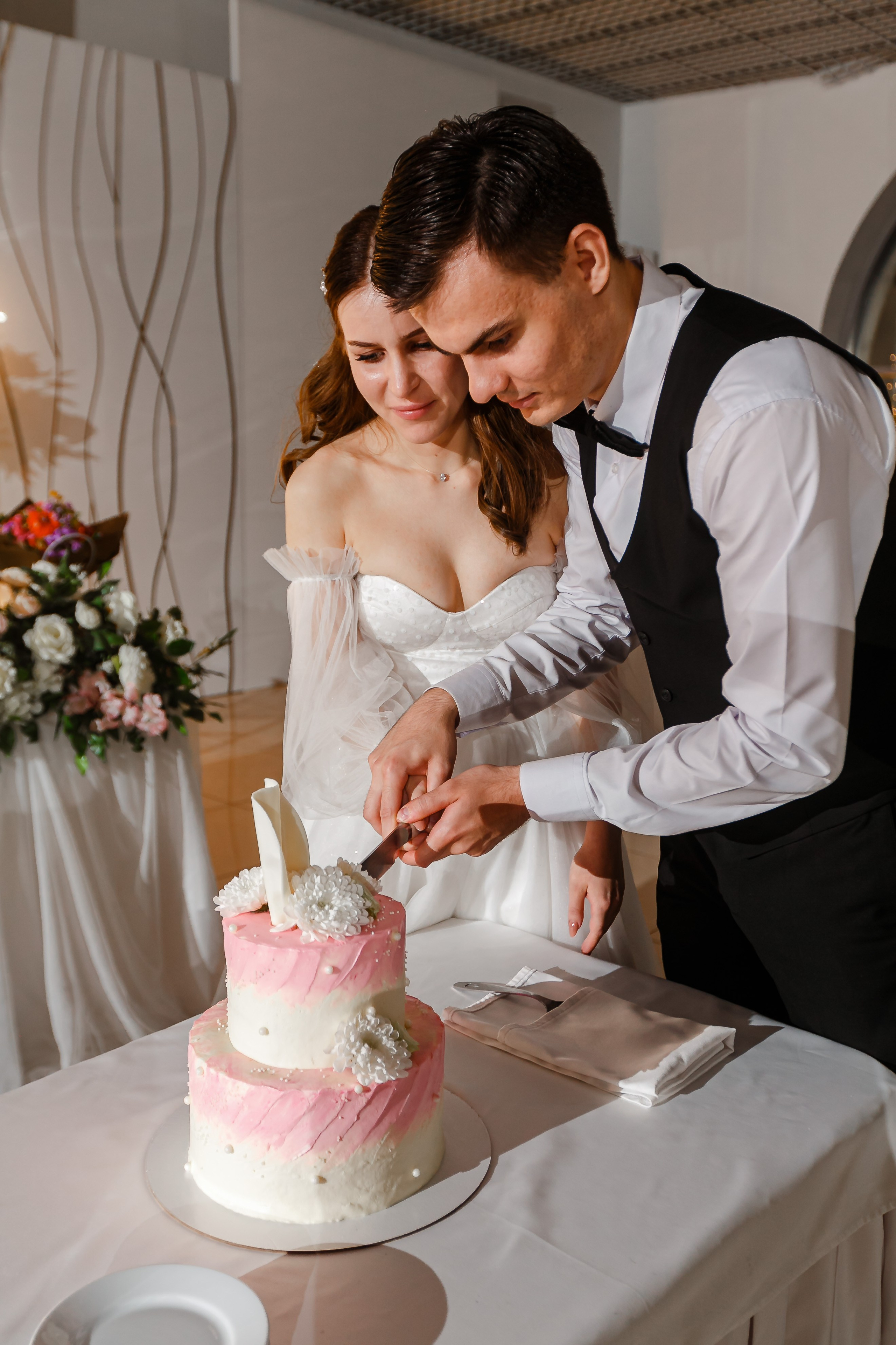 Corte de tarta de boda en Valencia