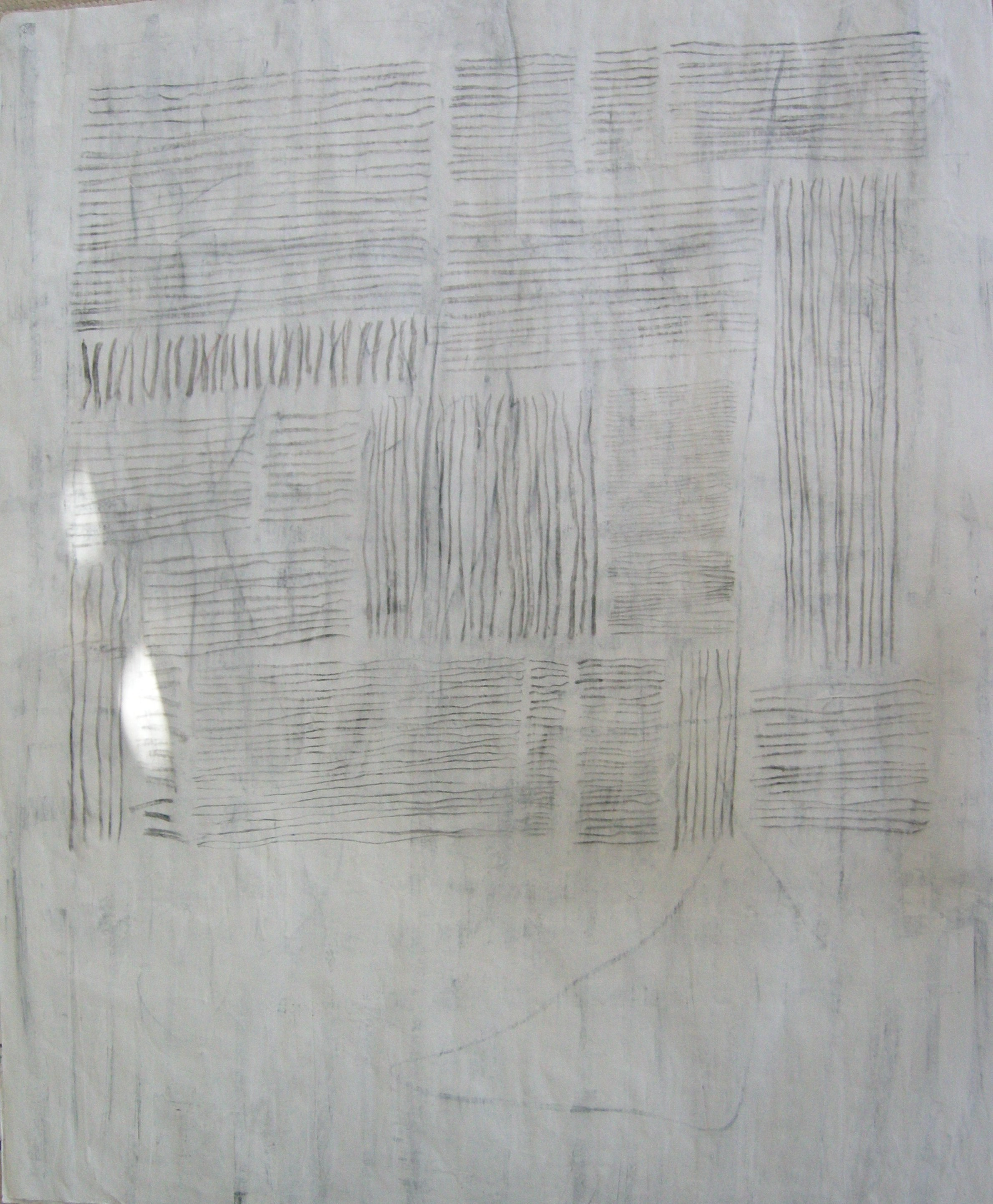 O.T. 2010 - zirka 100x120                                                            Papier auf Holzplatten aufgezogen
