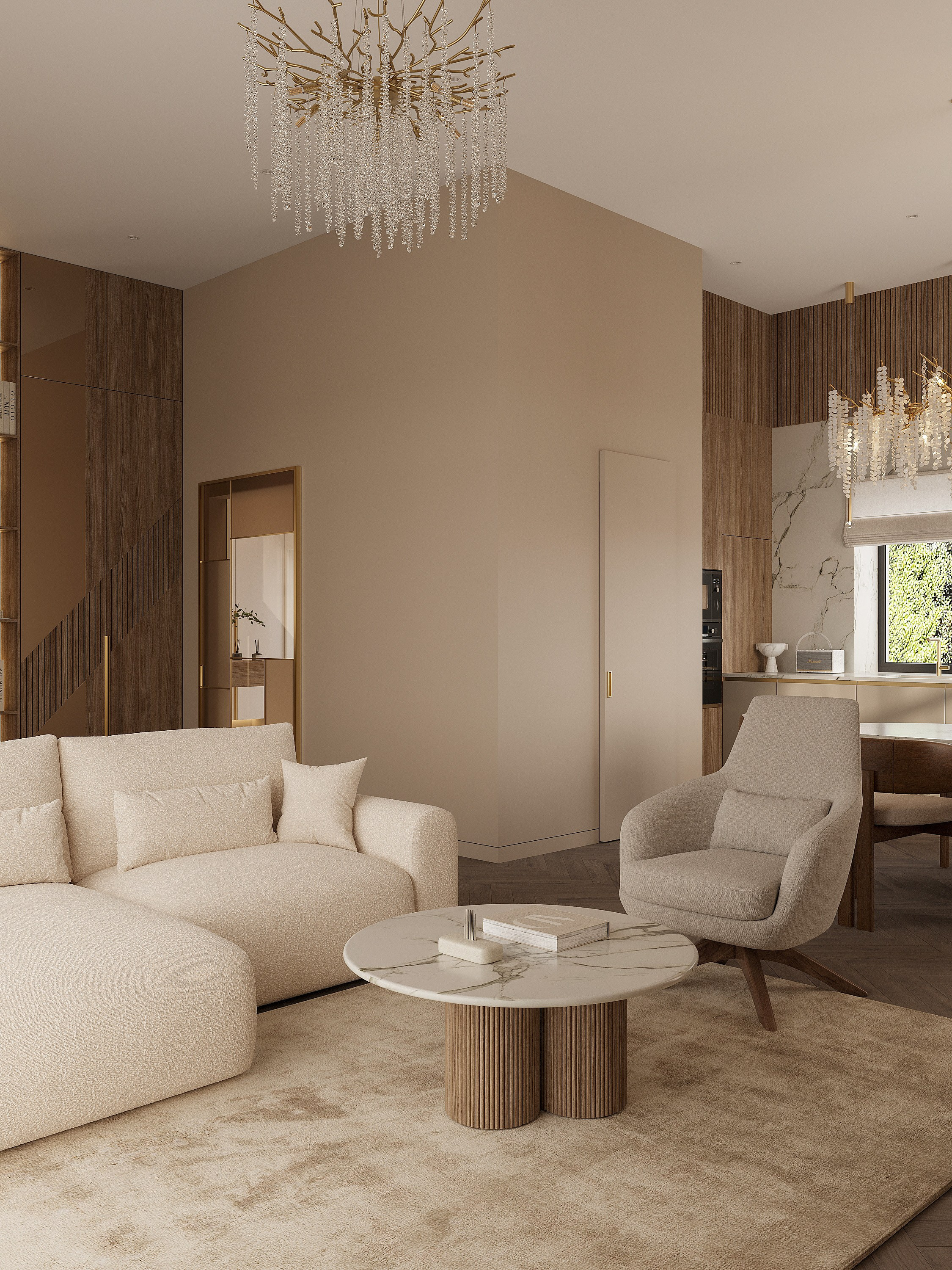 Private House 140 m². Interjera dizaina studija 4 Stūri